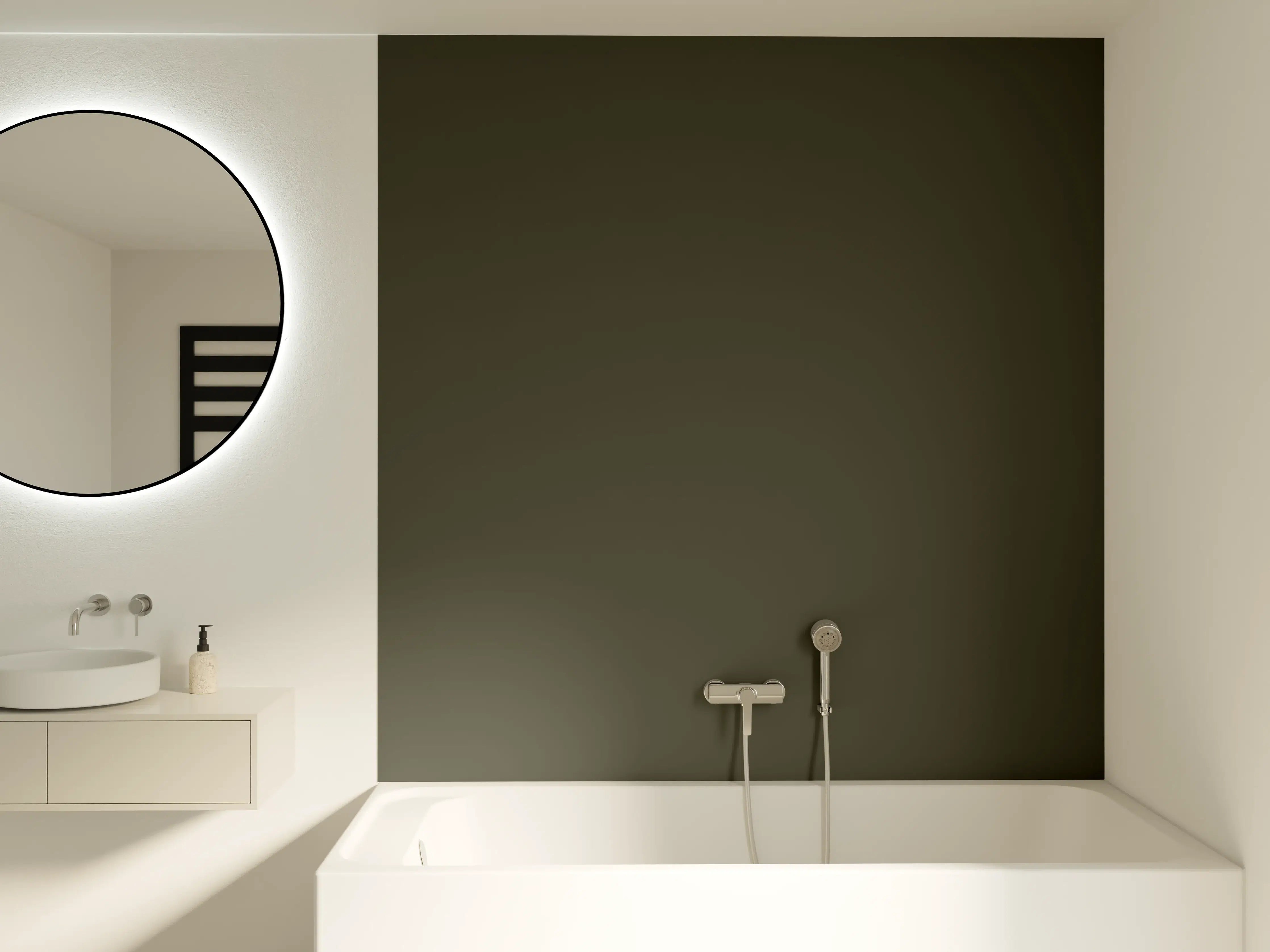 Badewannen-Rückwand - RAL 6014 (Gelboliv)