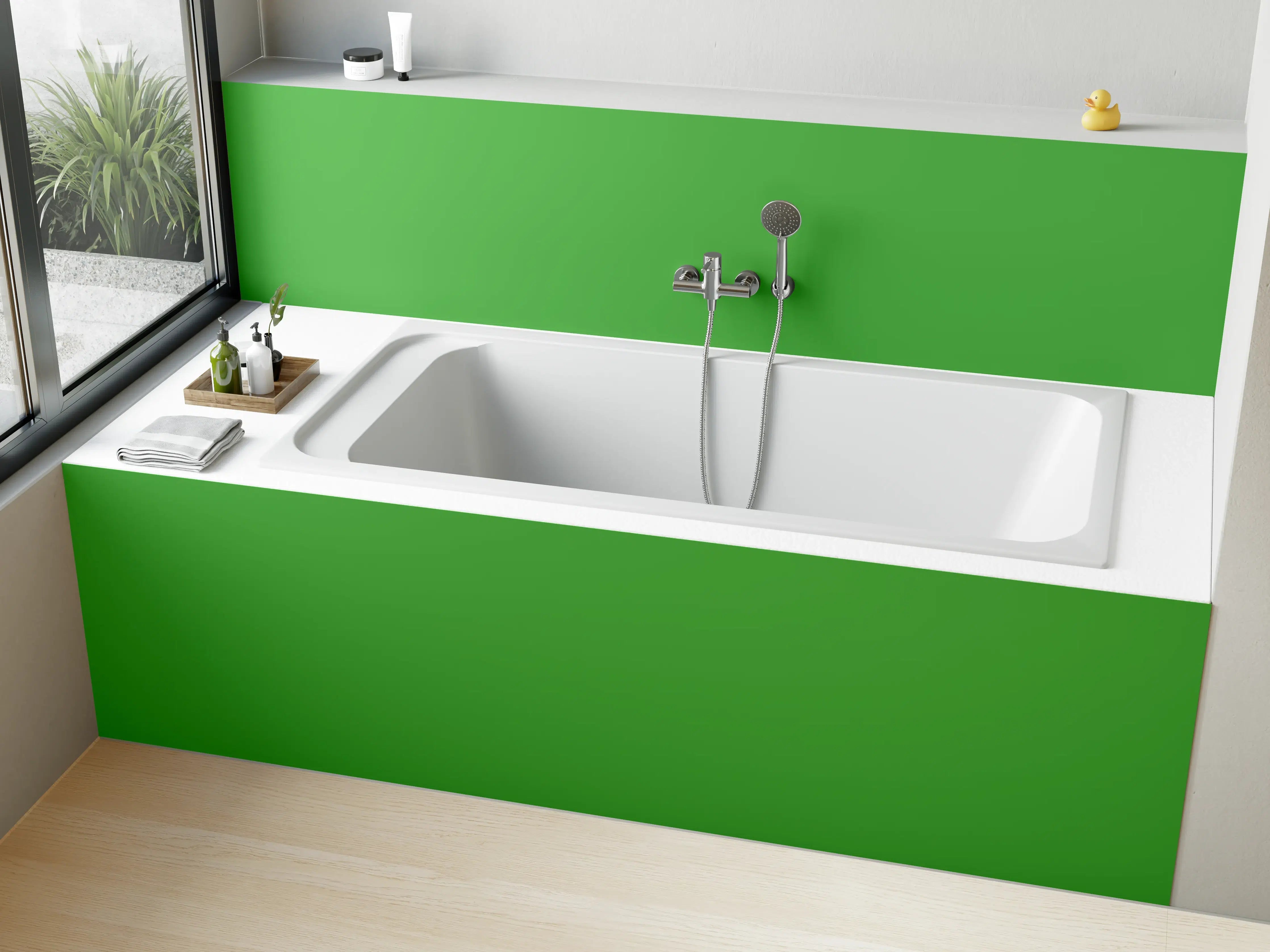 Badewannen-Rückwand - RAL 6018 (Gelbgrün)