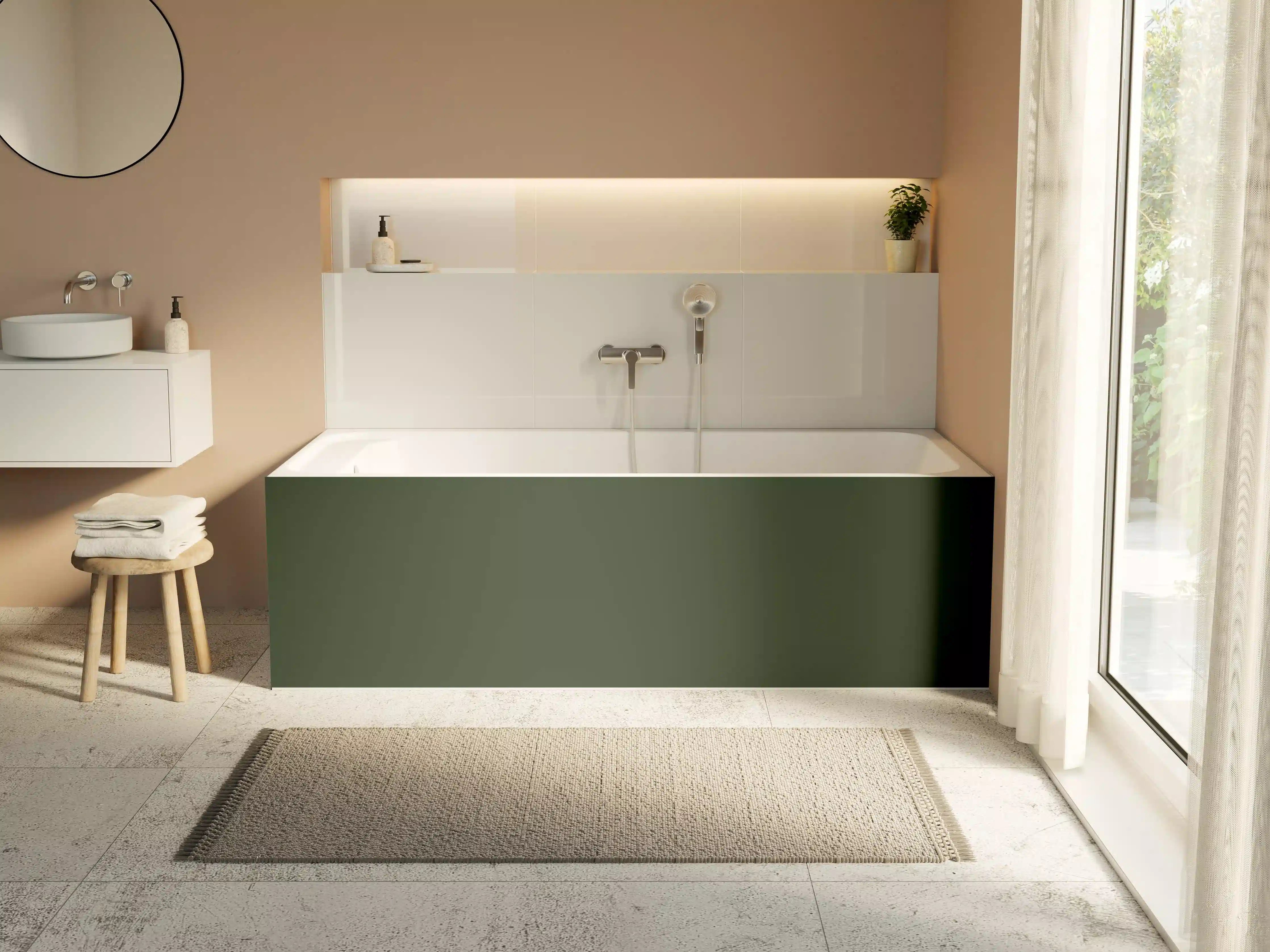 Badewannen-Rückwand - RAL 6020 (Chromgrün)