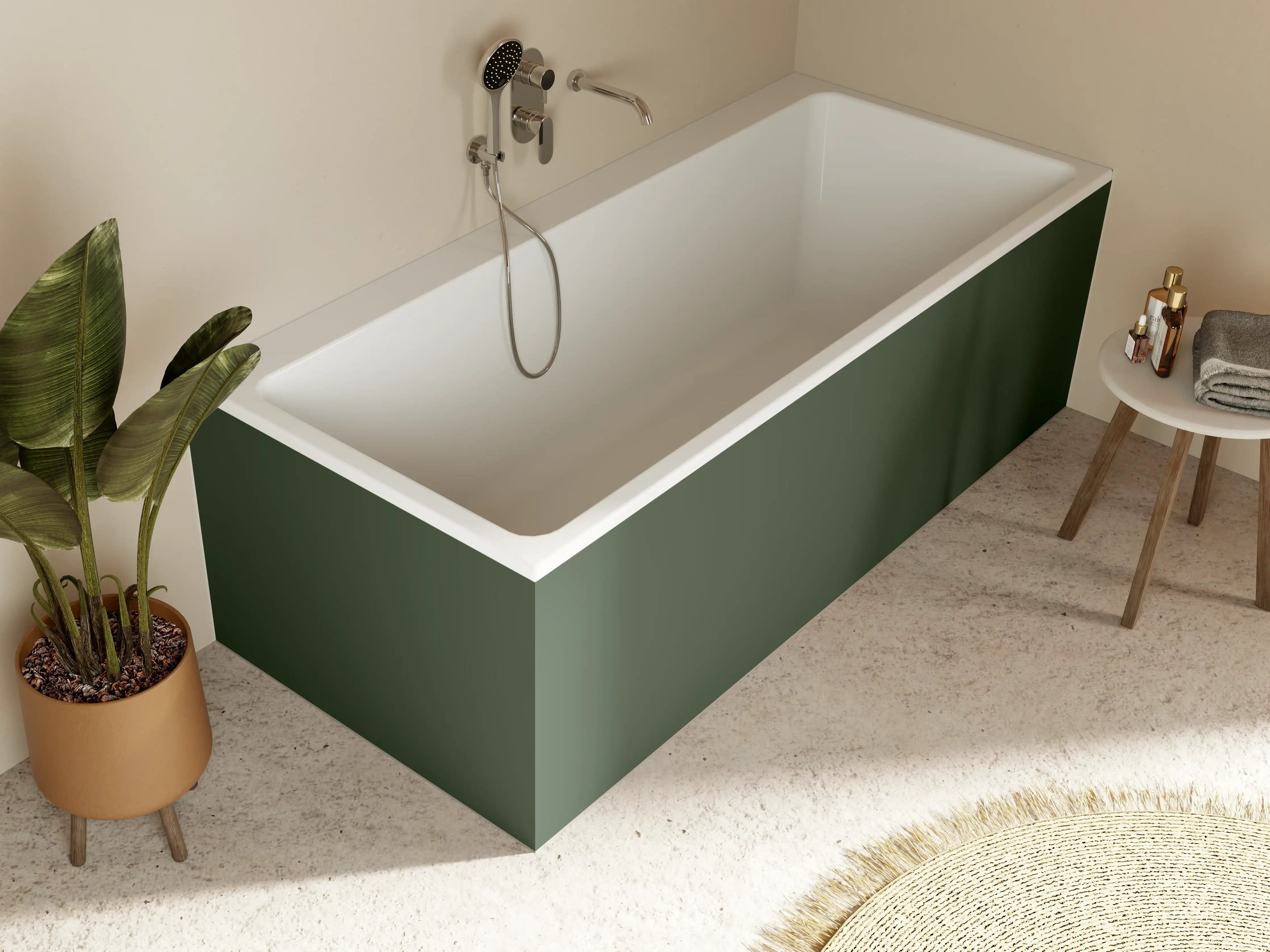 Badewannen-Rückwand - RAL 6020 (Chromgrün)