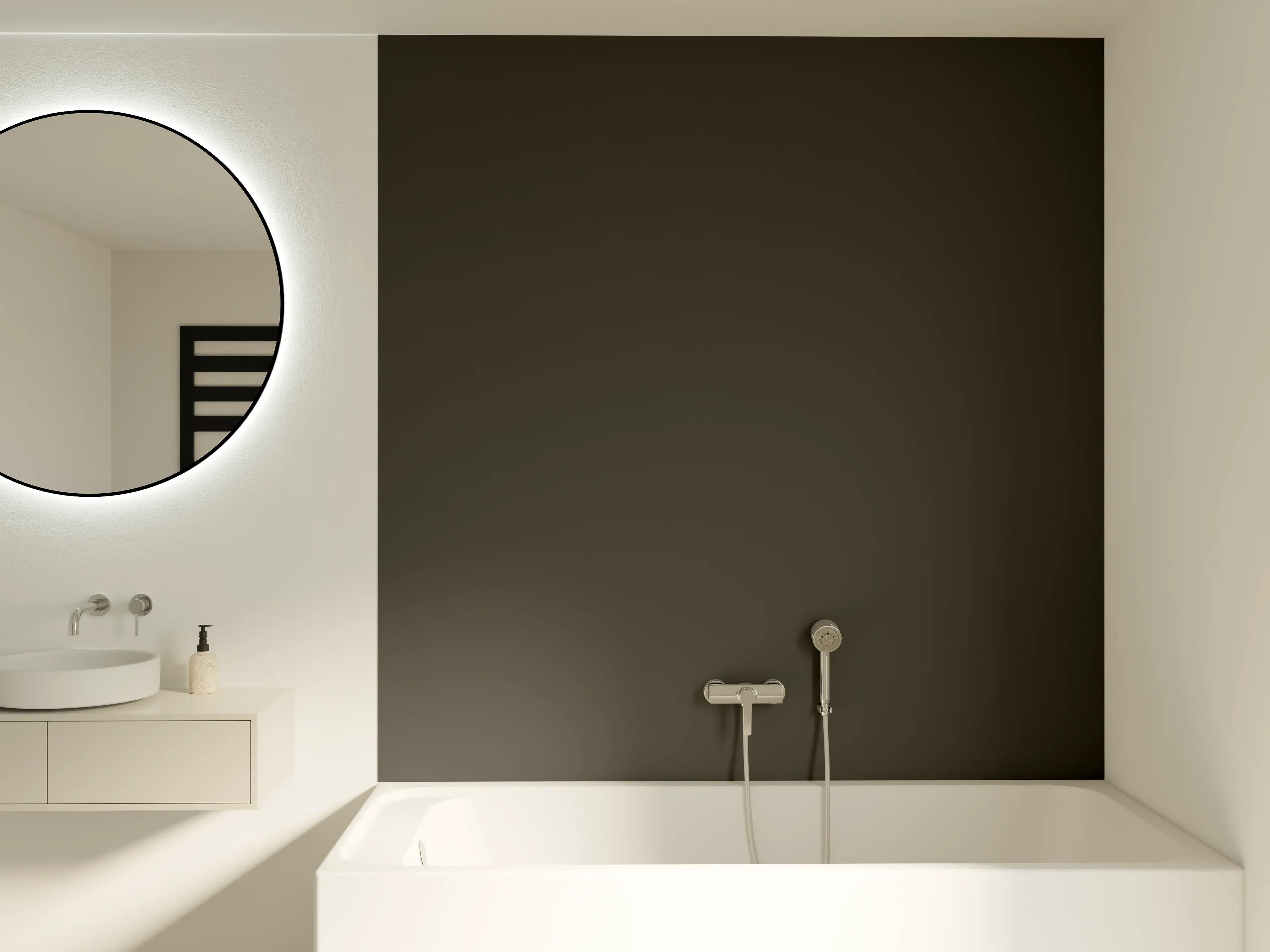 Badewannen-Rückwand - RAL 6022 (Braunoliv)