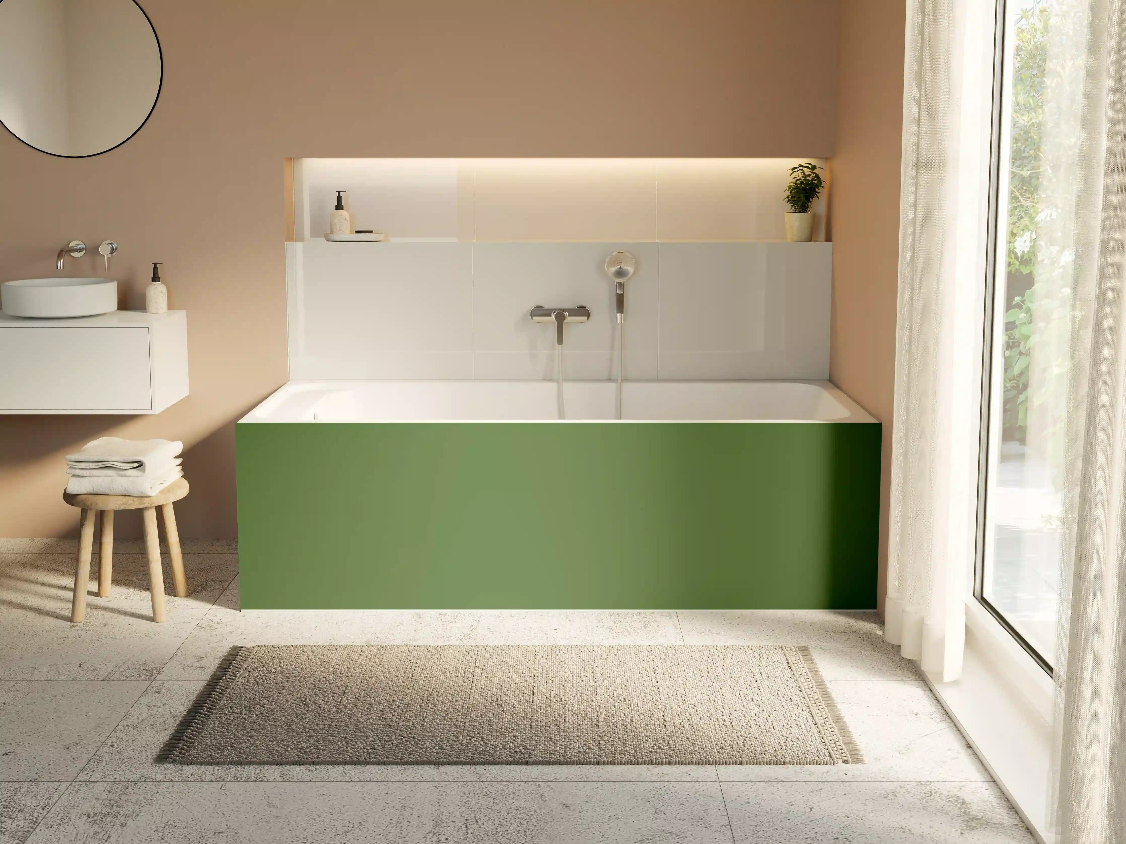 Badewannen-Rückwand - RAL 6025 (Farngrün)