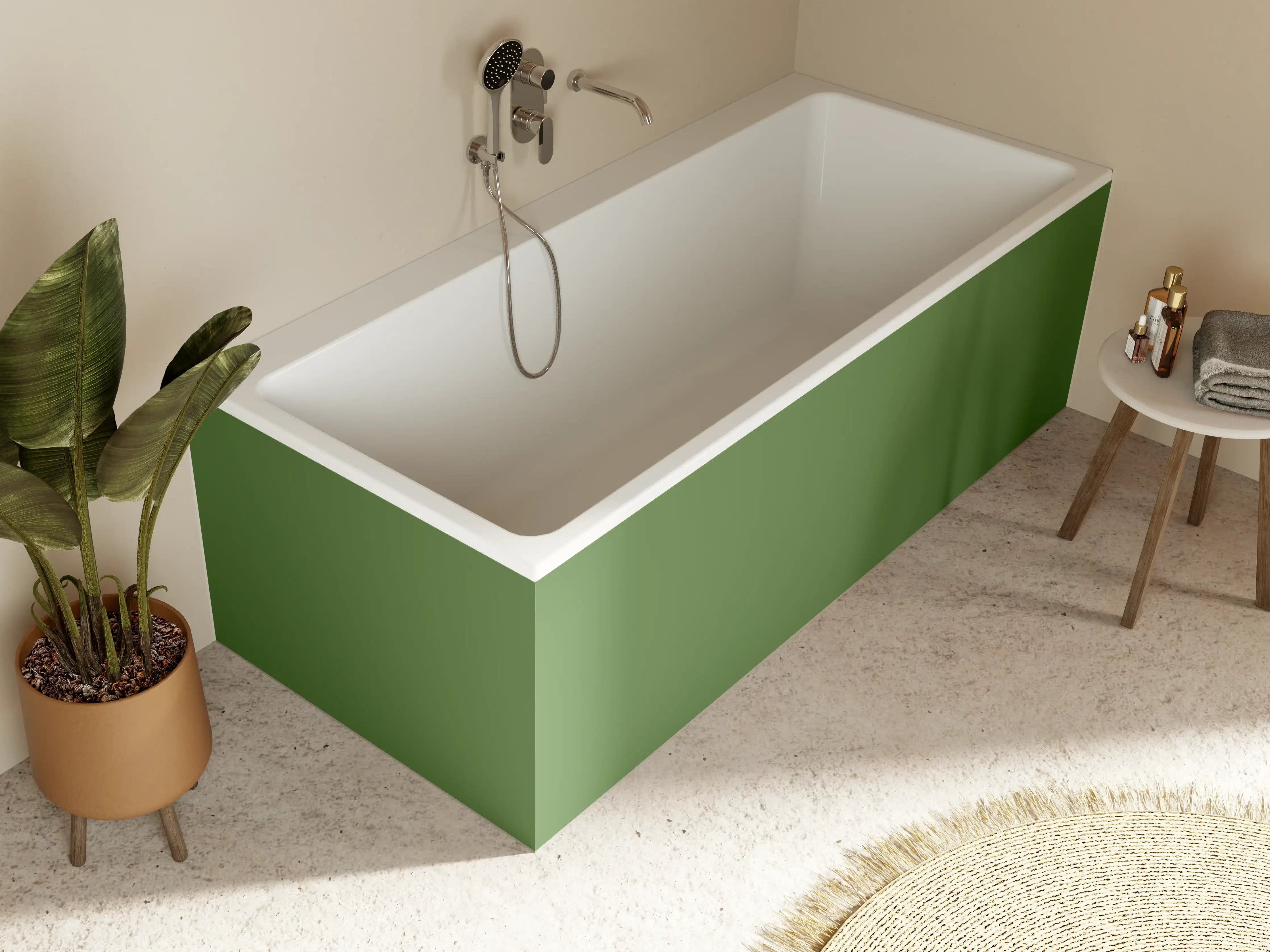 Badewannen-Rückwand - RAL 6025 (Farngrün)