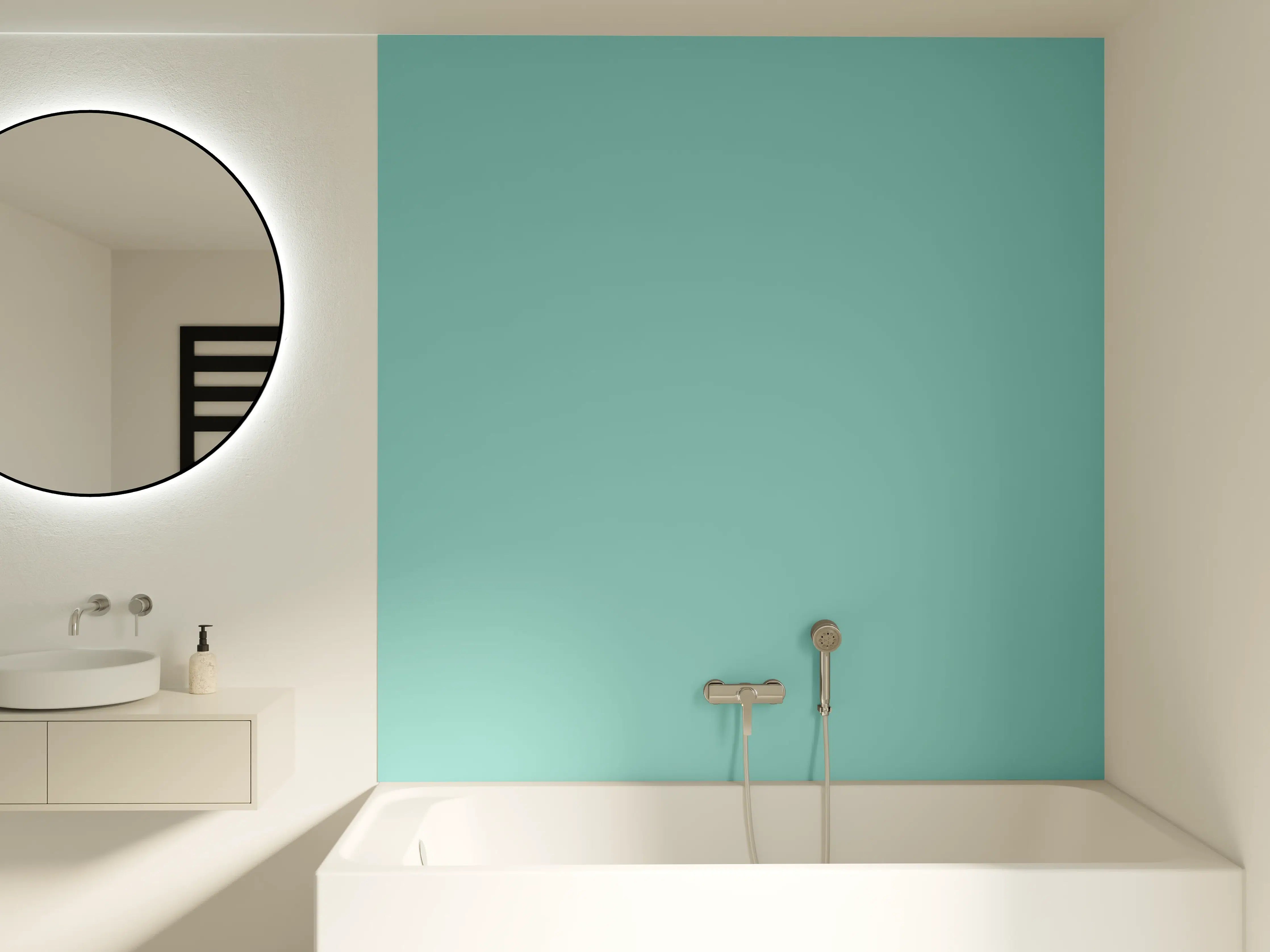 Badewannen-Rückwand - RAL 6027 (Hellgrün)