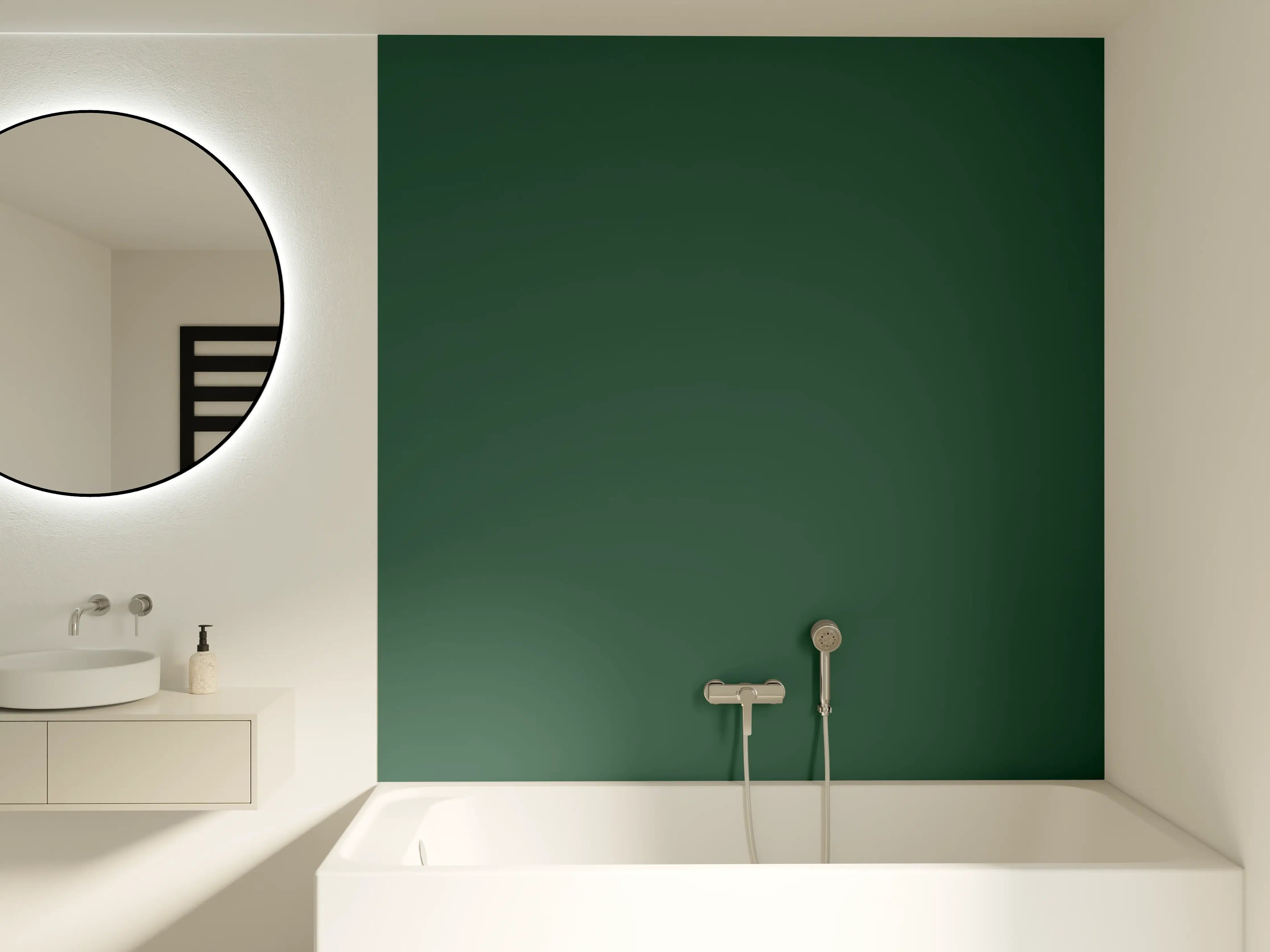 Badewannen-Rückwand - RAL 6028 (Kieferngrün)