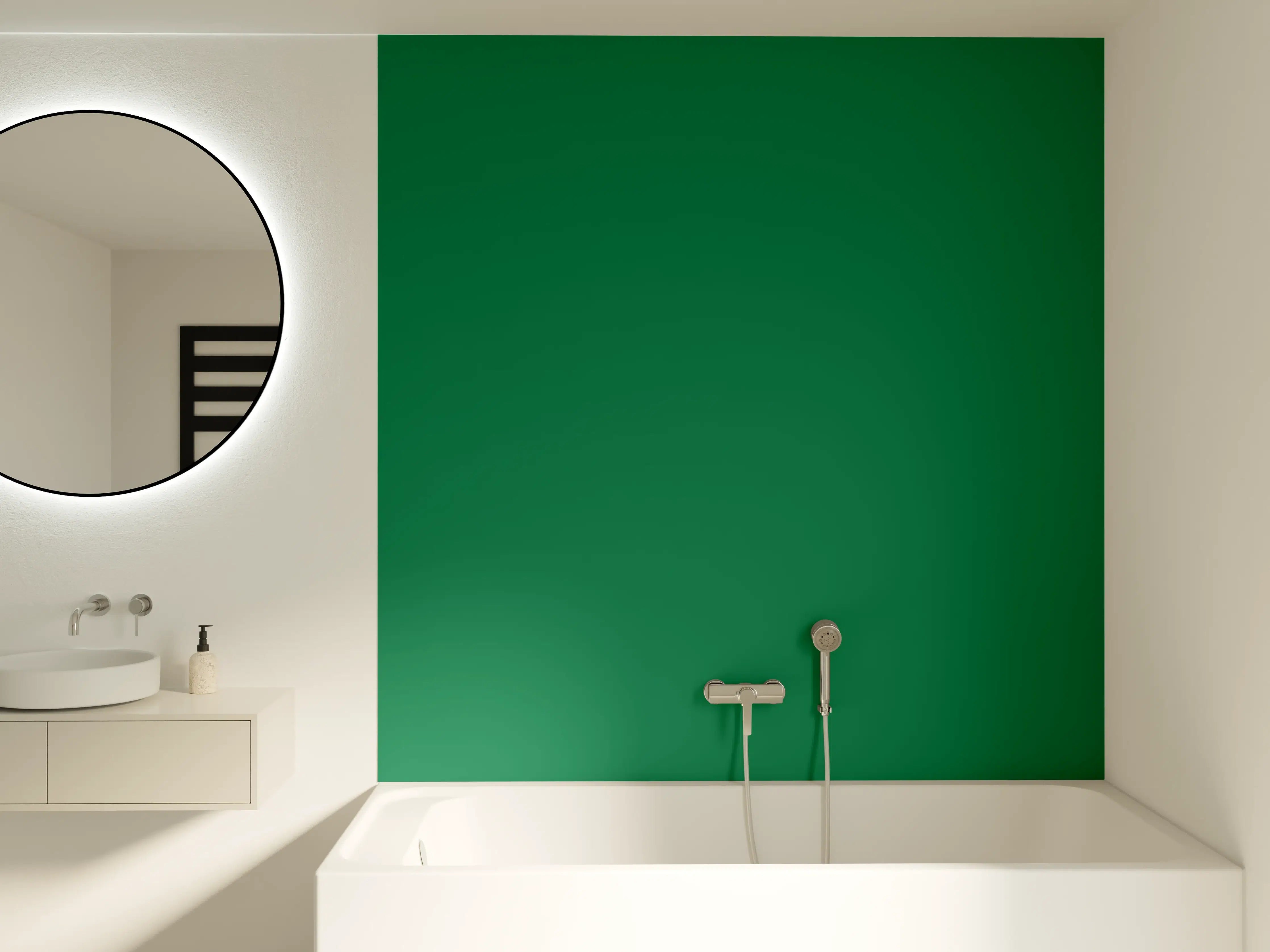 Badewannen-Rückwand - RAL 6029 (Mintgrün)