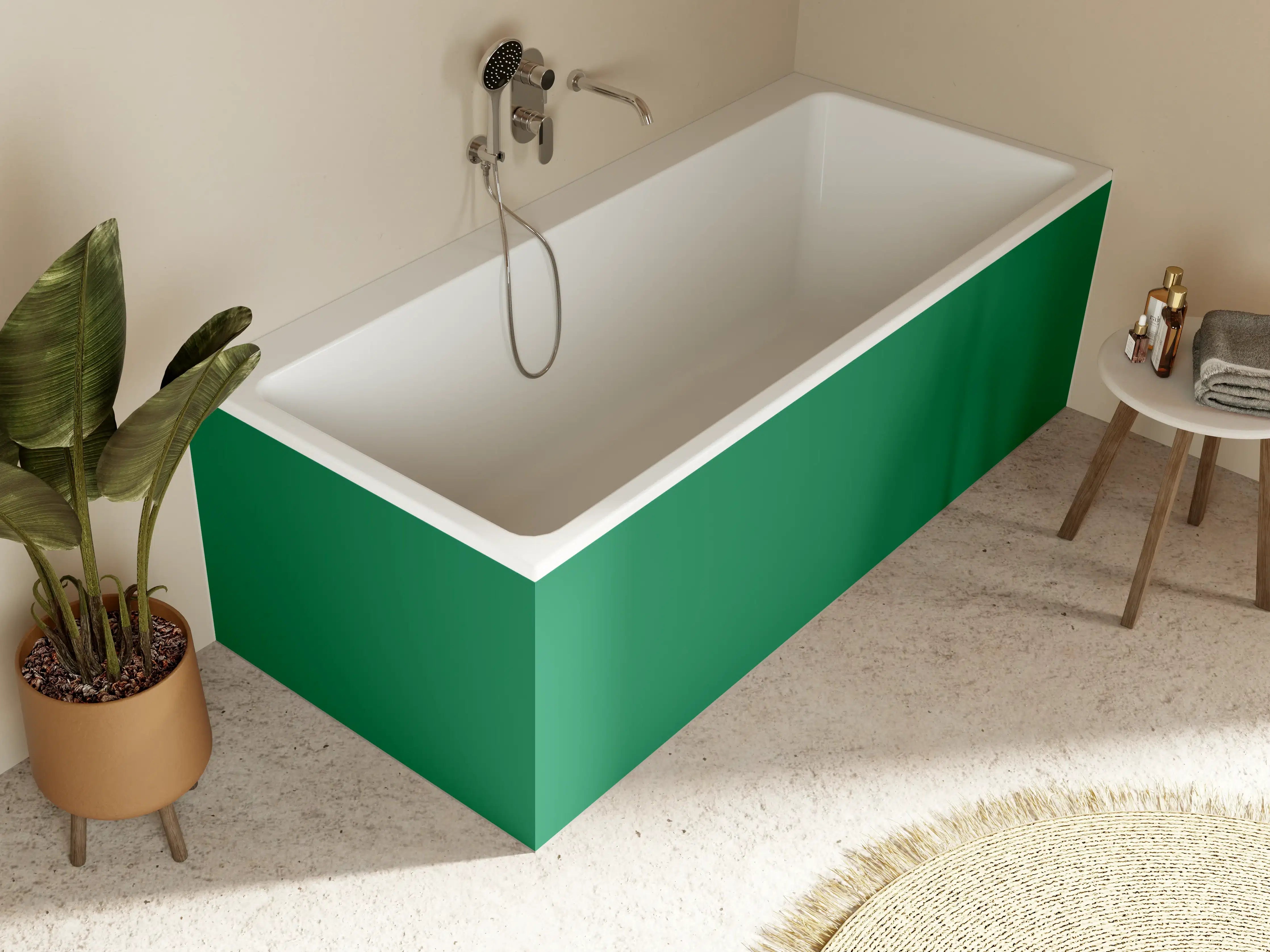 Badewannen-Rückwand - RAL 6029 (Mintgrün)