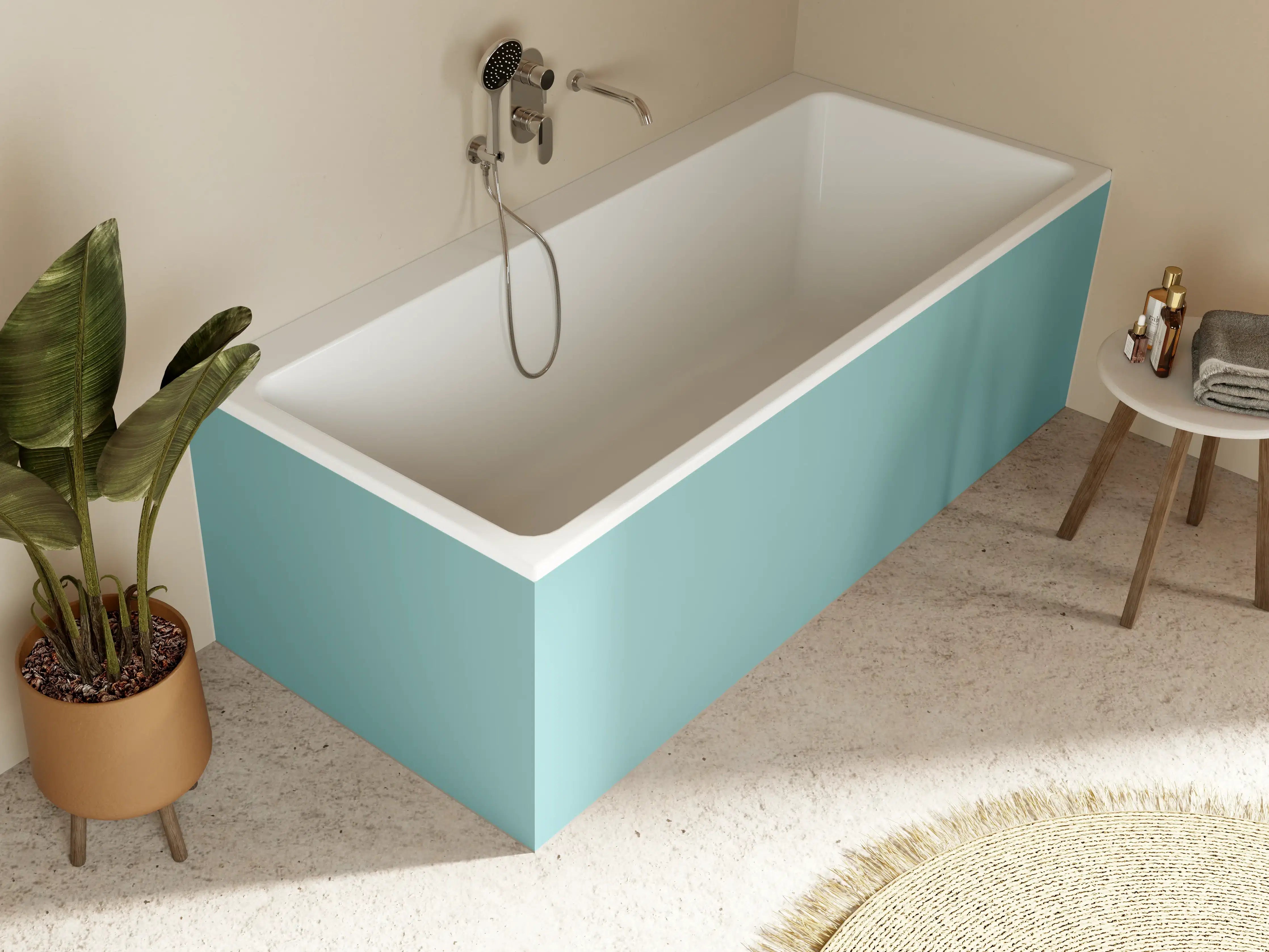 Badewannen-Rückwand - RAL 6034 (Pastell-Türkis)