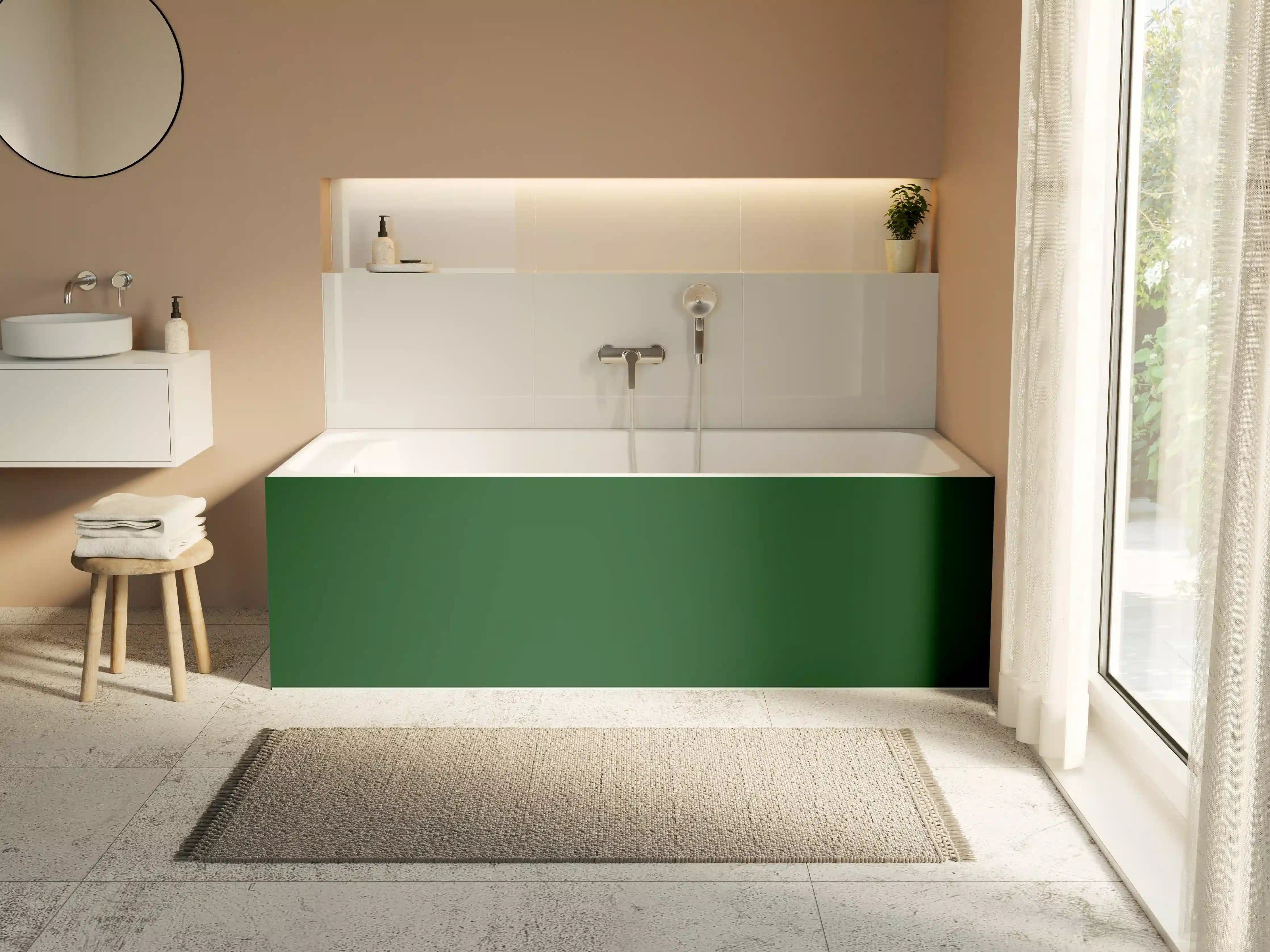 Badewannen-Rückwand - RAL 6035 (Perlgrün)