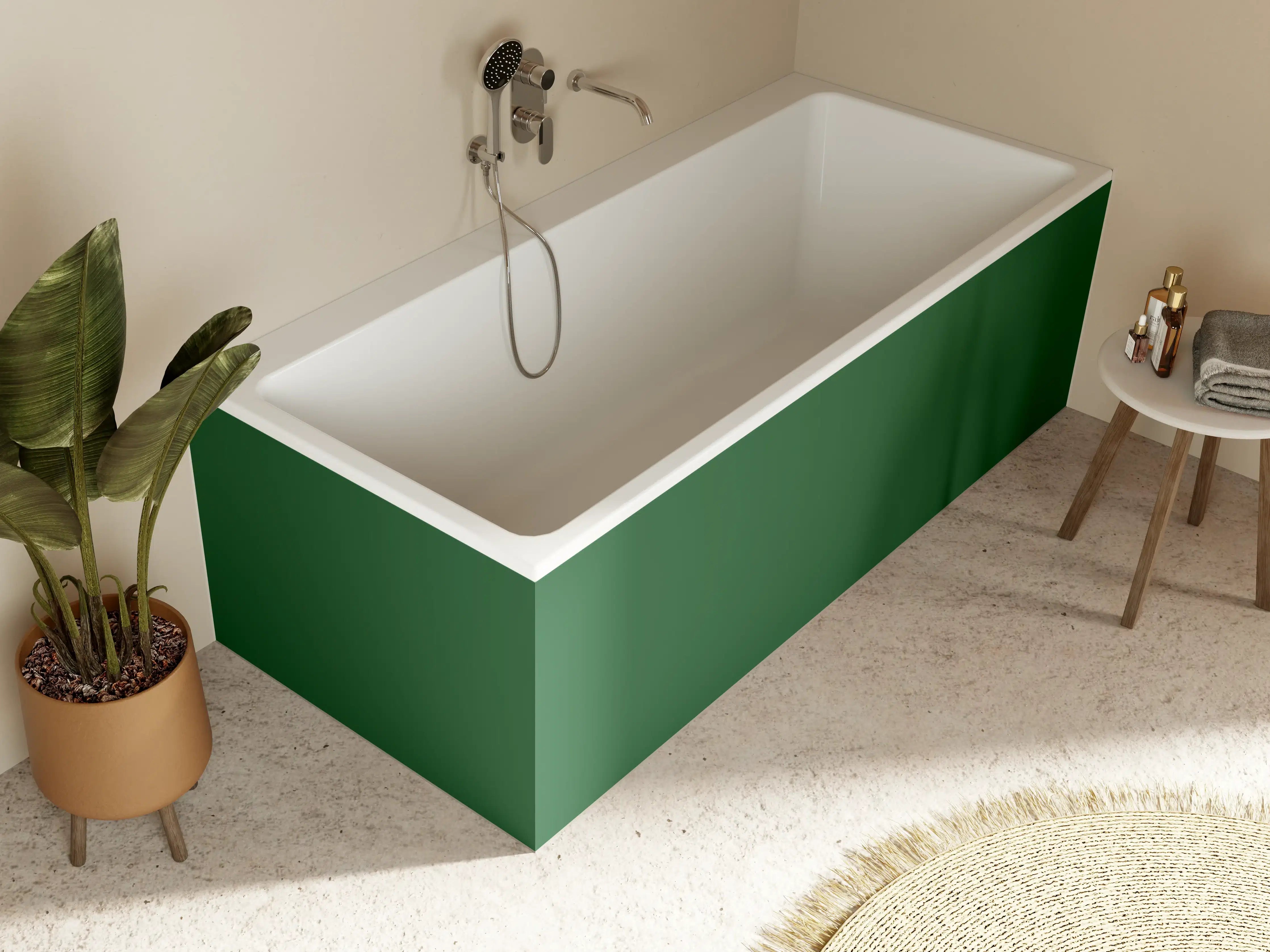 Badewannen-Rückwand - RAL 6035 (Perlgrün)