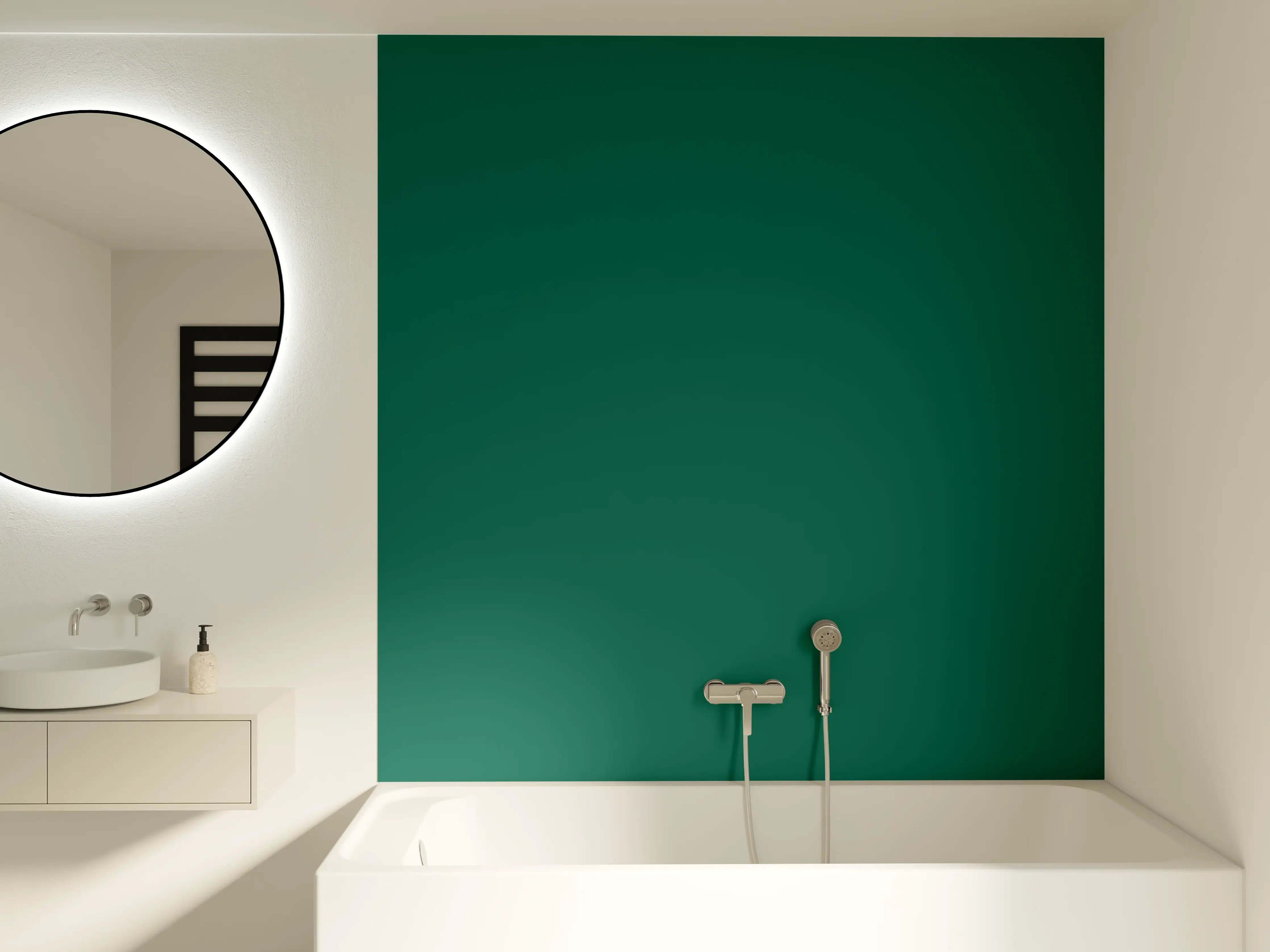 Badewannen-Rückwand - RAL 6036 (Perlopalgrün)
