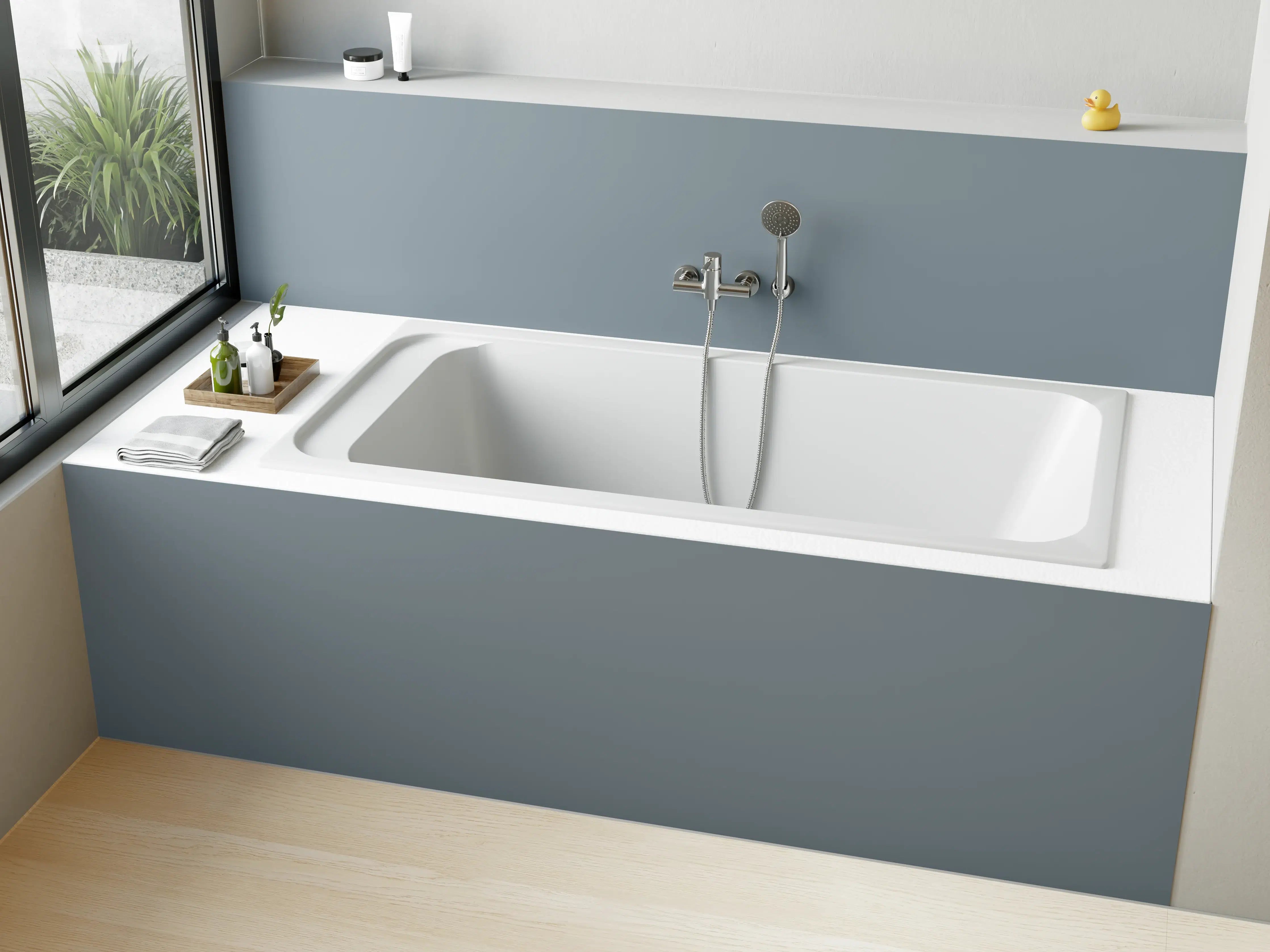 Badewannen-Rückwand - RAL 7000 (Eichhörnchengrau)