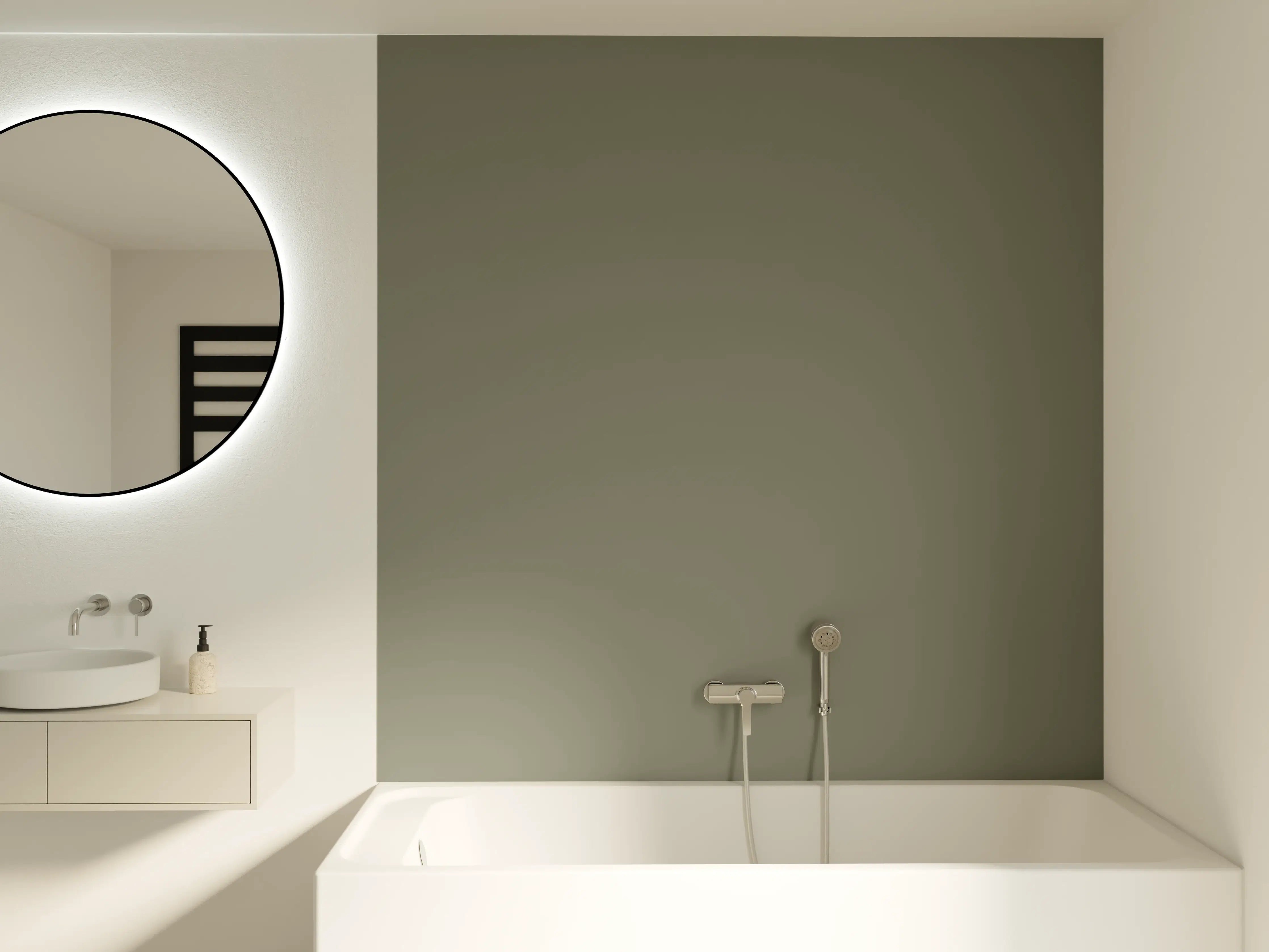 Badewannen-Rückwand - RAL 7003 (Moosgrau)