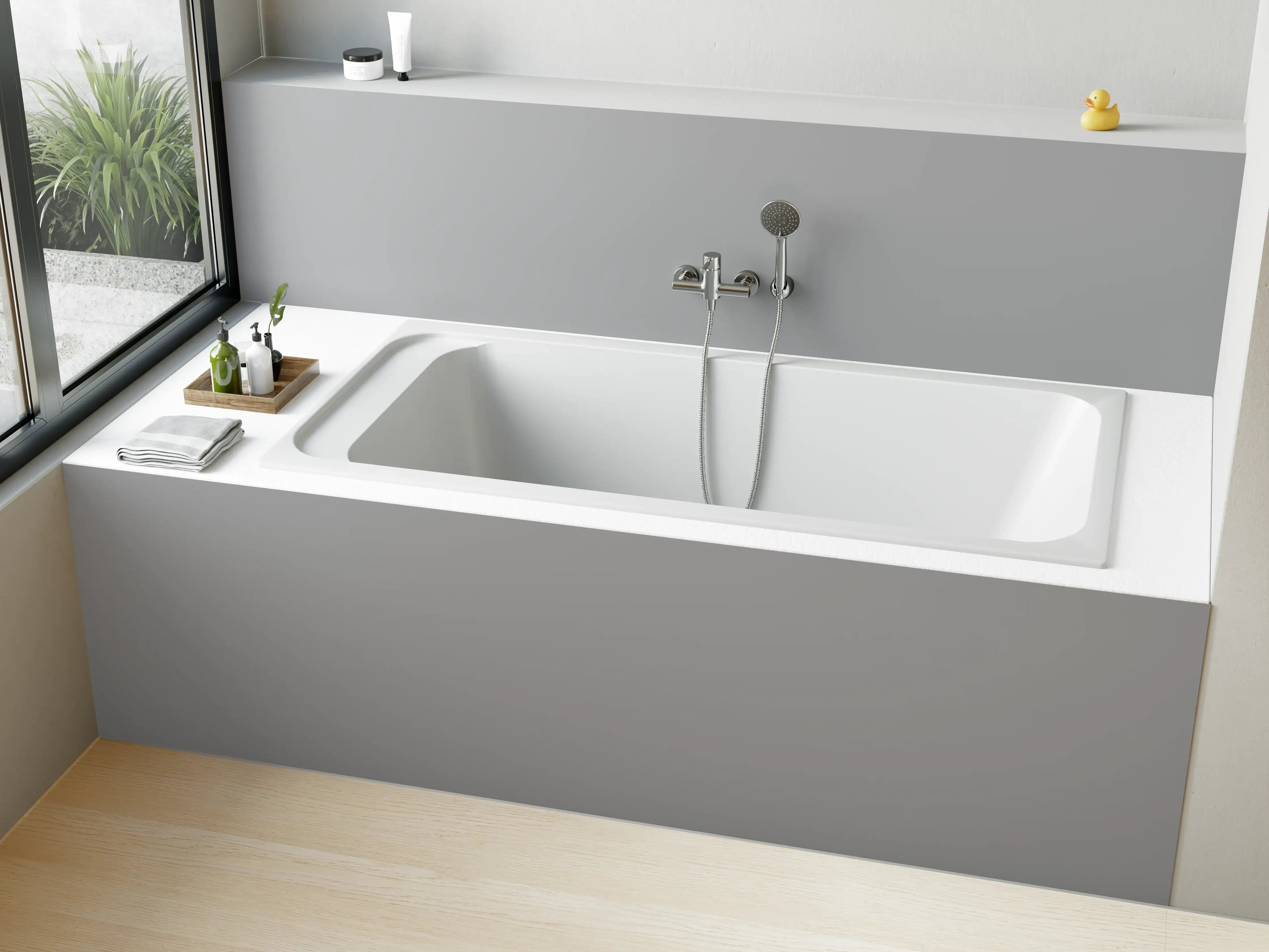 Badewannen-Rückwand - RAL 7004 (Signalgrau)