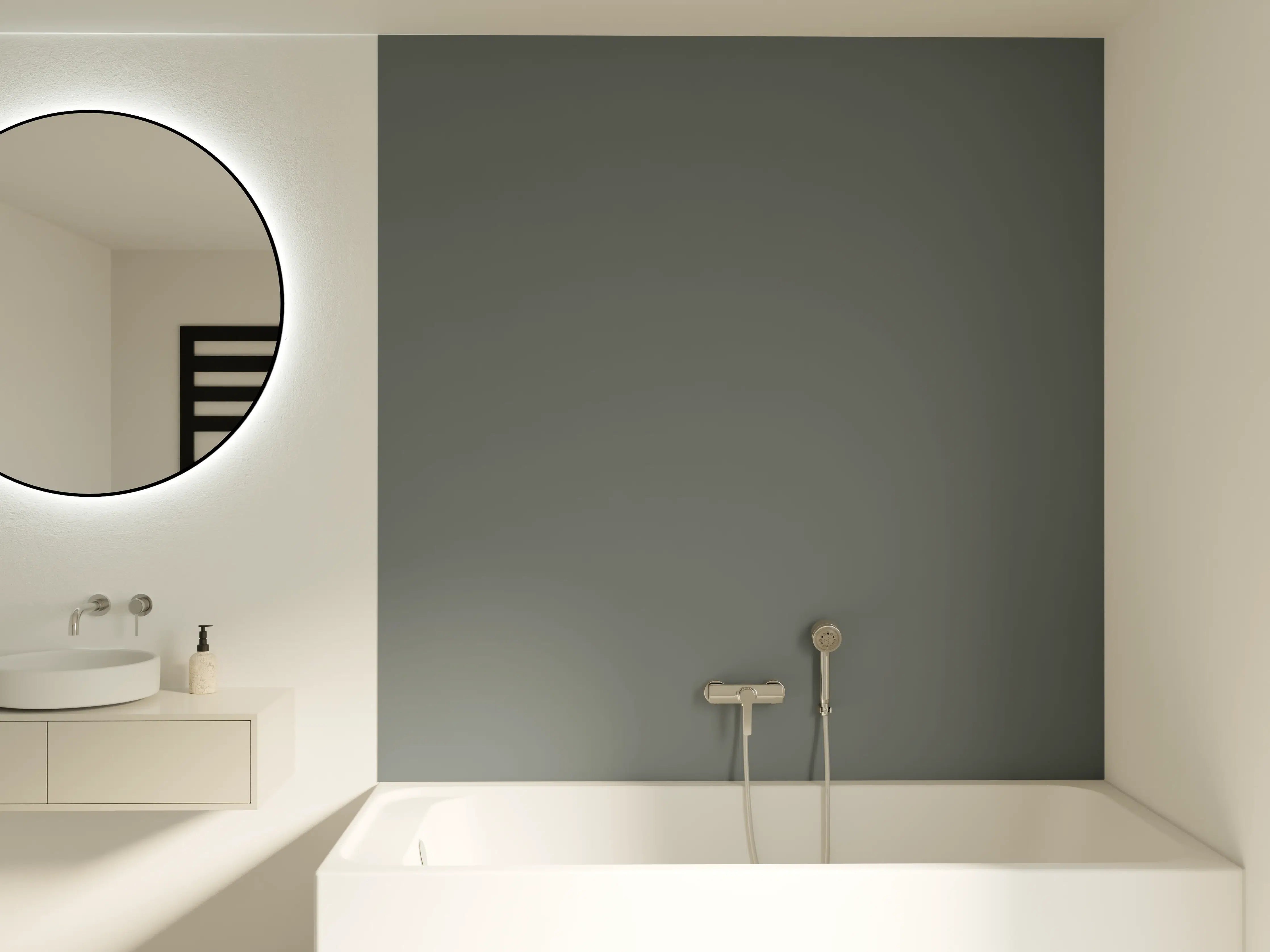 Badewannen-Rückwand - RAL 7005 (Mausgrau)