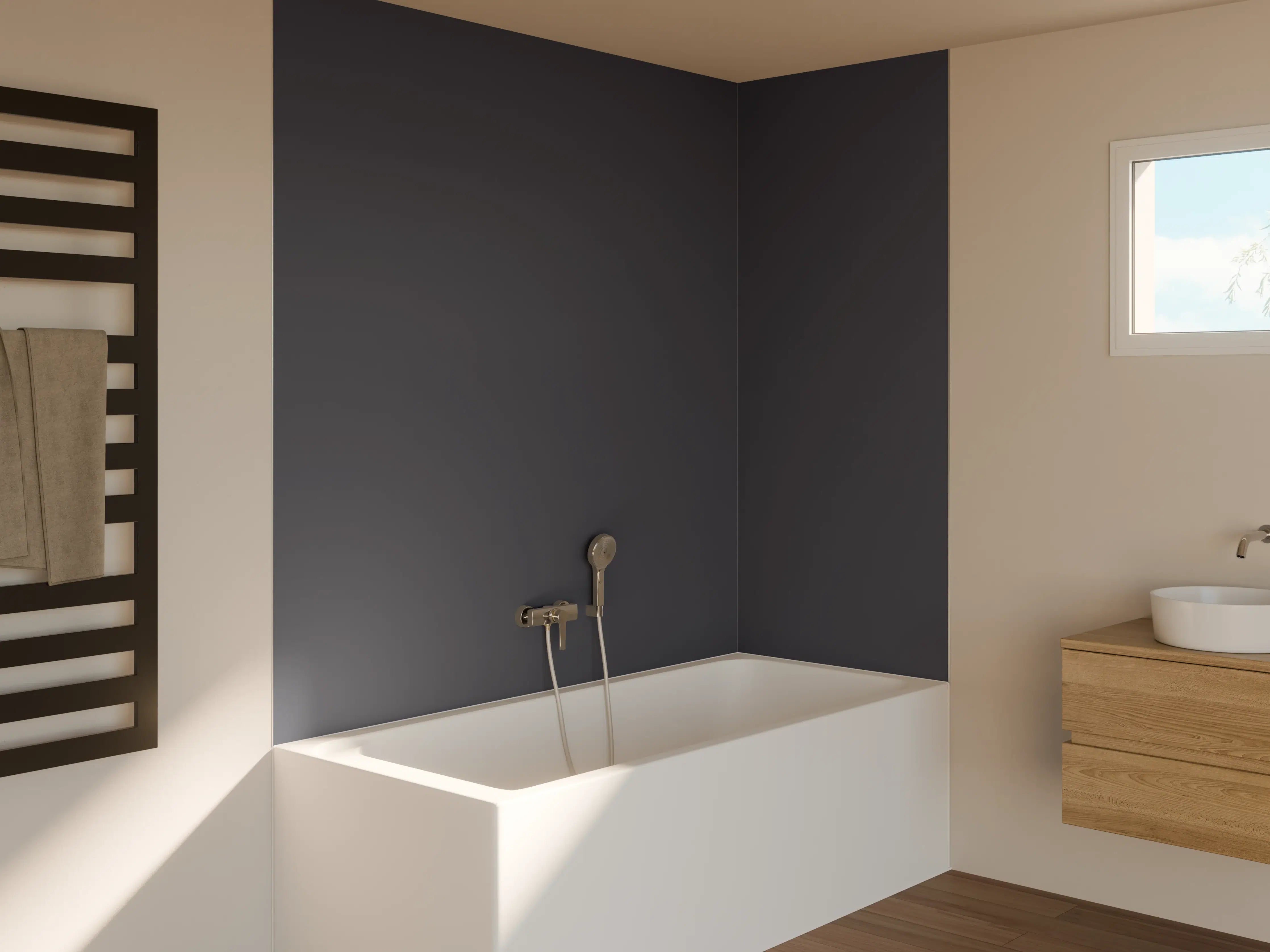 Badewannen-Rückwand - RAL 7024 (Graphitgrau)