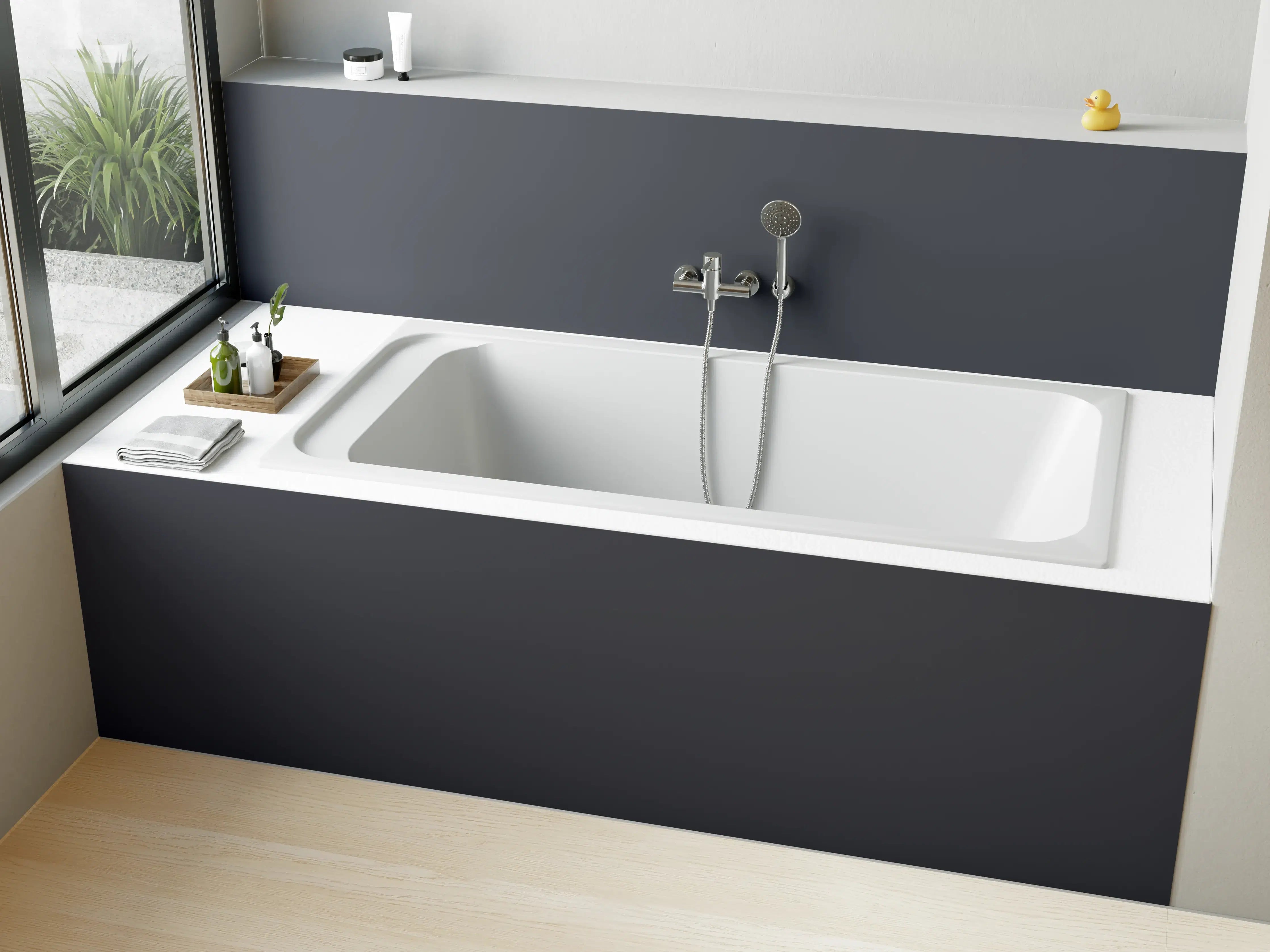 Badewannen-Rückwand - RAL 7024 (Graphitgrau)