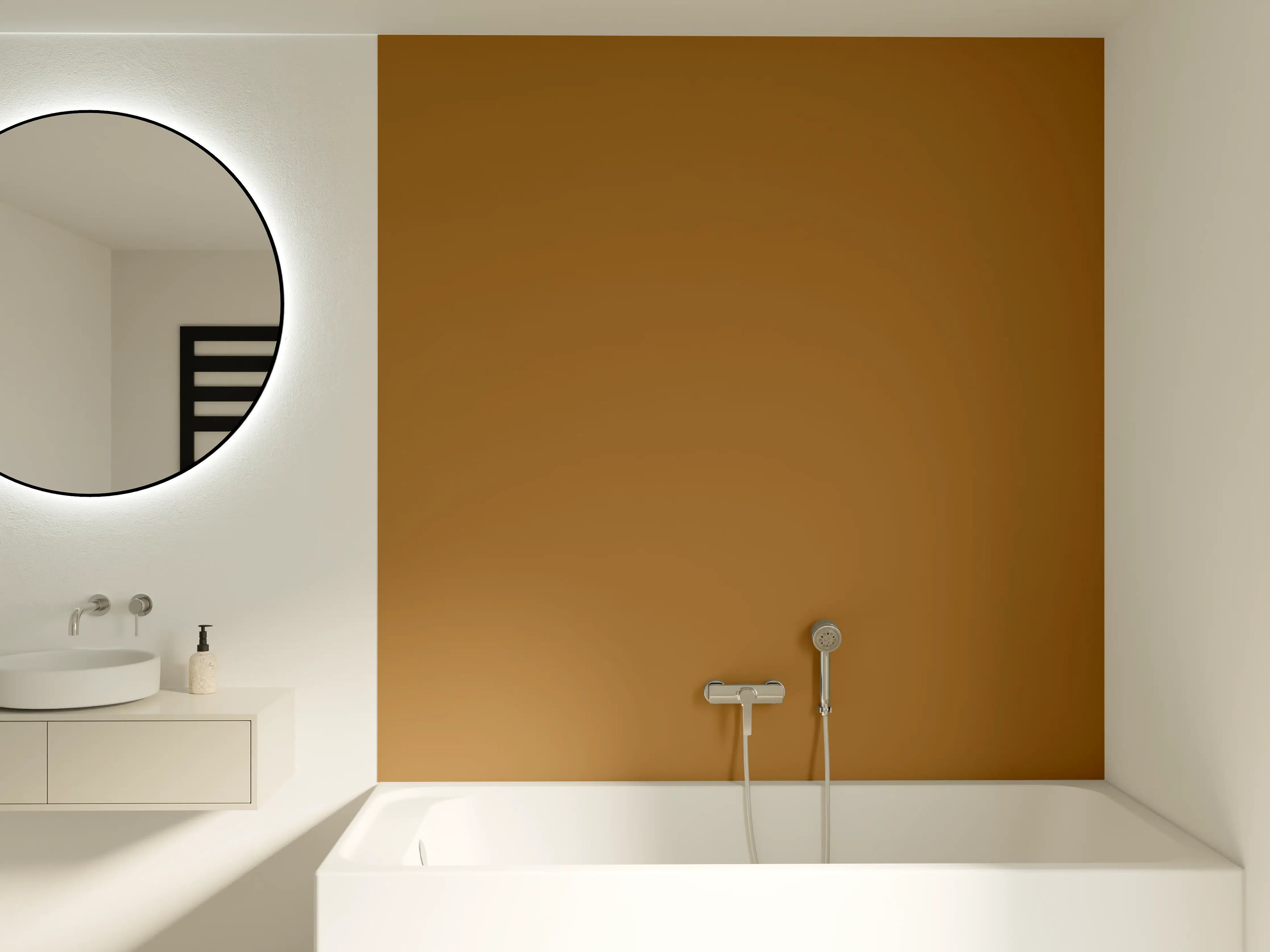 Badewannen-Rückwand - RAL 8001 (Ockerbraun)