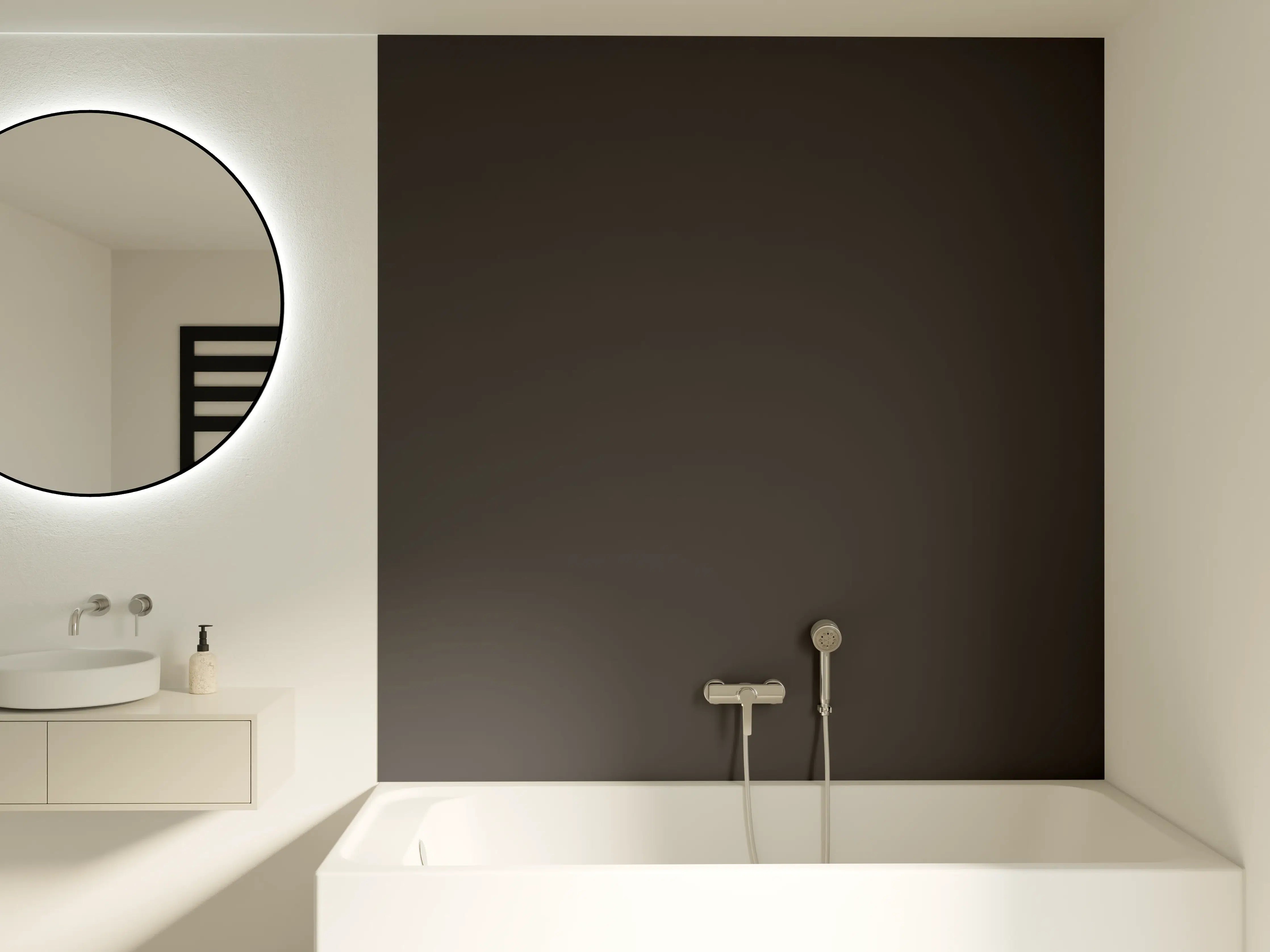 Badewannen-Rückwand - RAL 8019 (Graubraun)