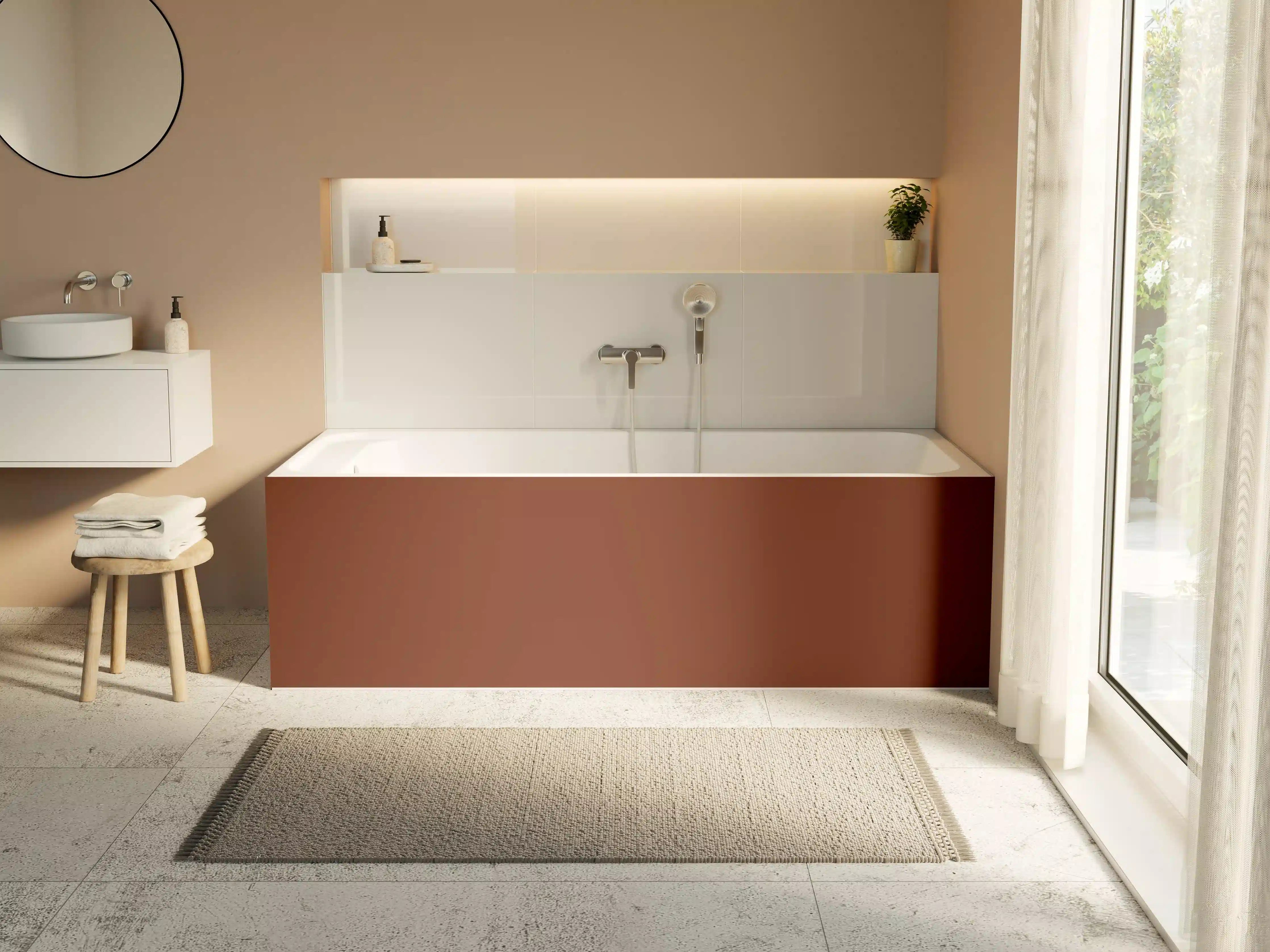 Badewannen-Rückwand - RAL 8029 (Perlkupfer)