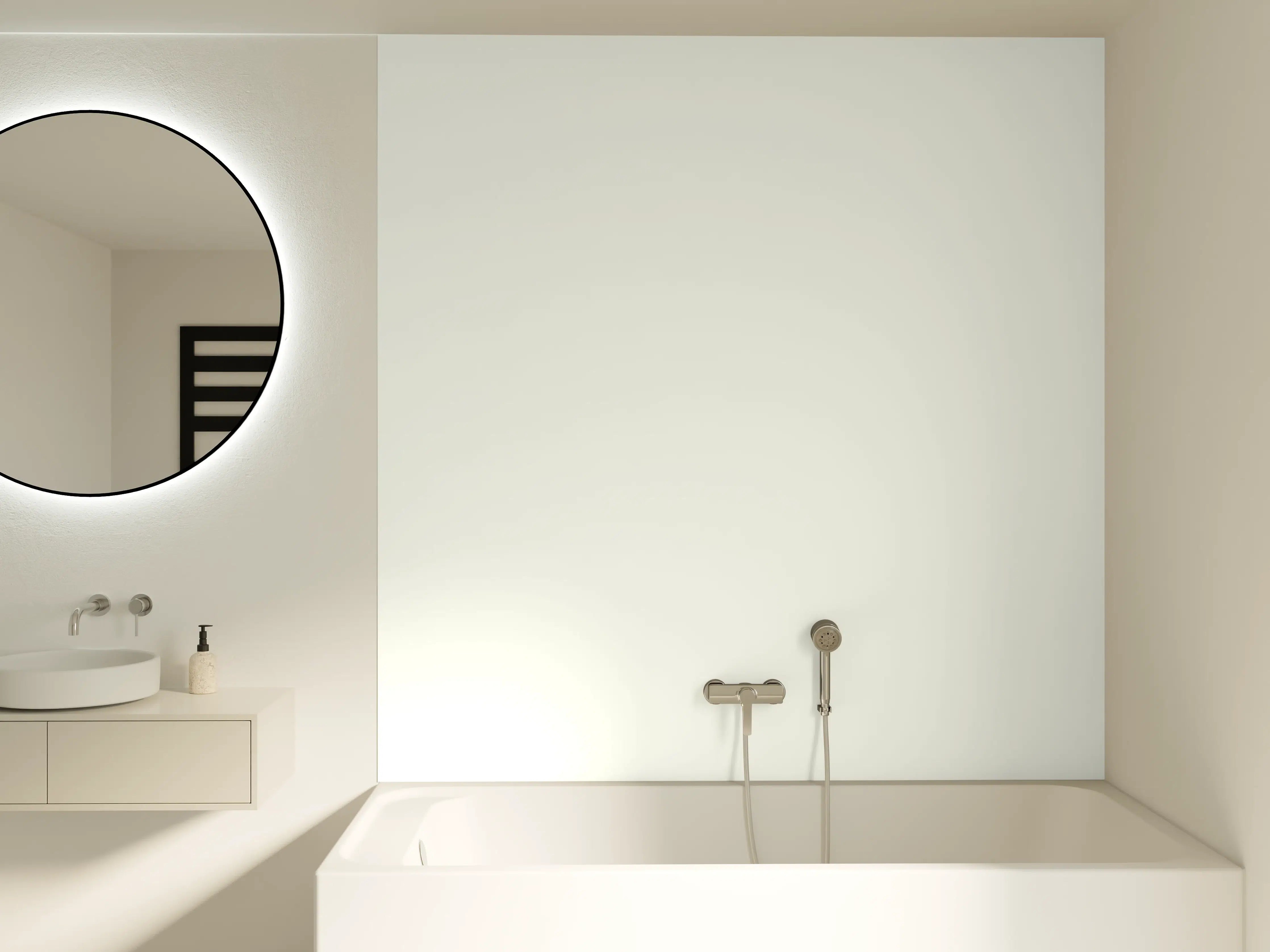 Badewannen-Rückwand - RAL 9016 (Verkehrsweiß)