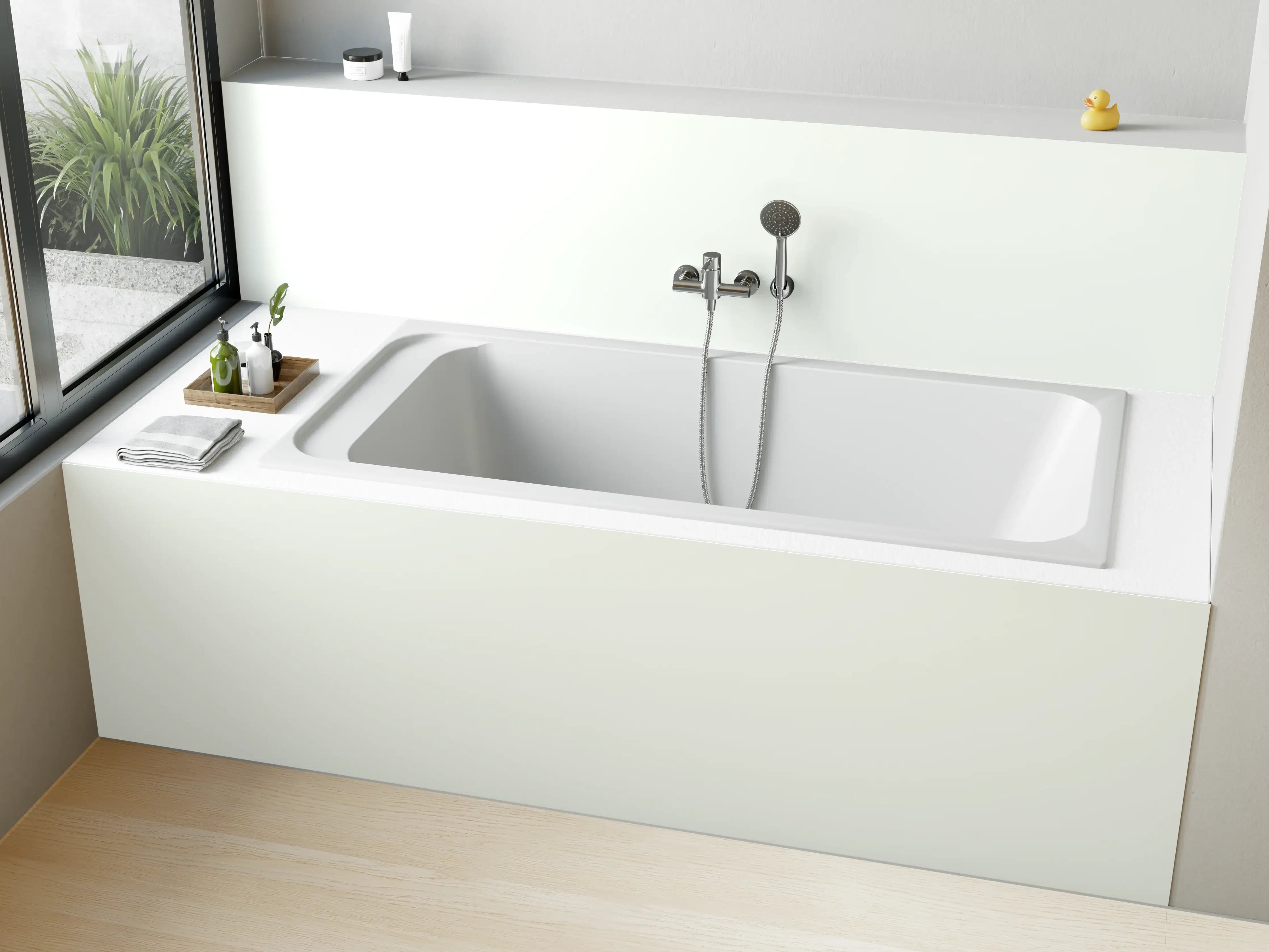 Badewannen-Rückwand - RAL 9016 (Verkehrsweiß)