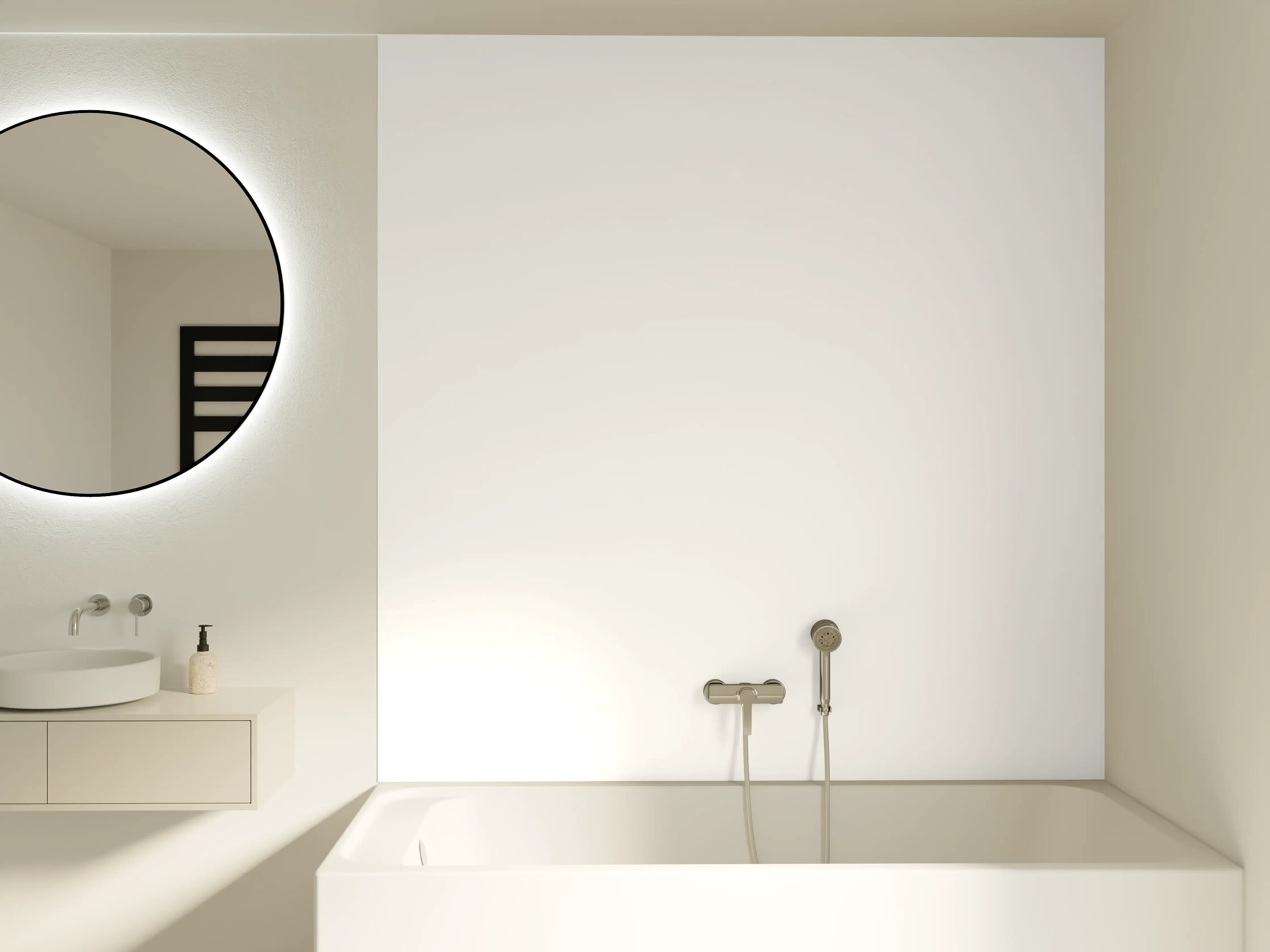 Badewannen-Rückwand - RAL Farbe Weiß