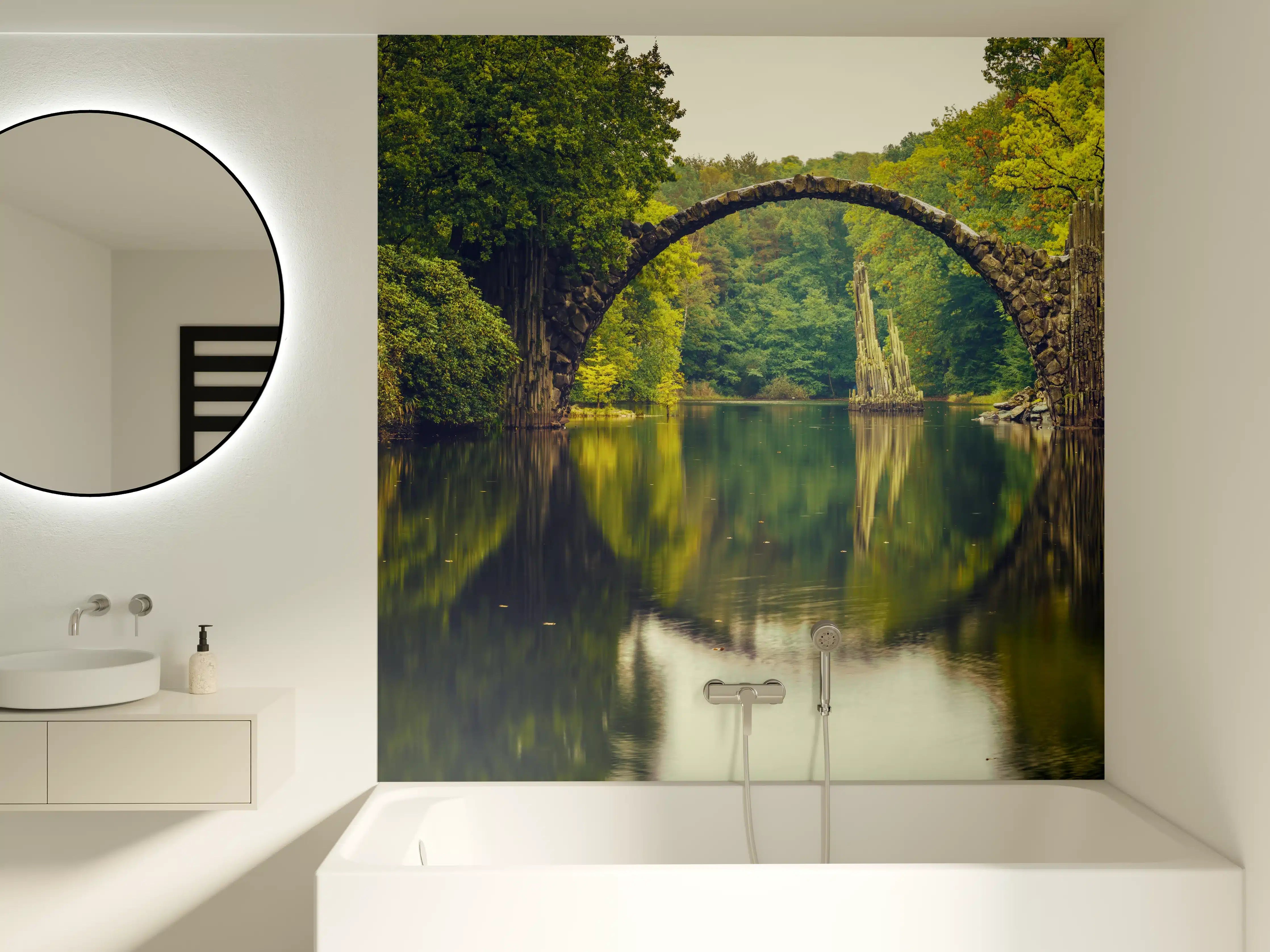 Badewannen-Rückwand - Rakotz bridge in Kromlau