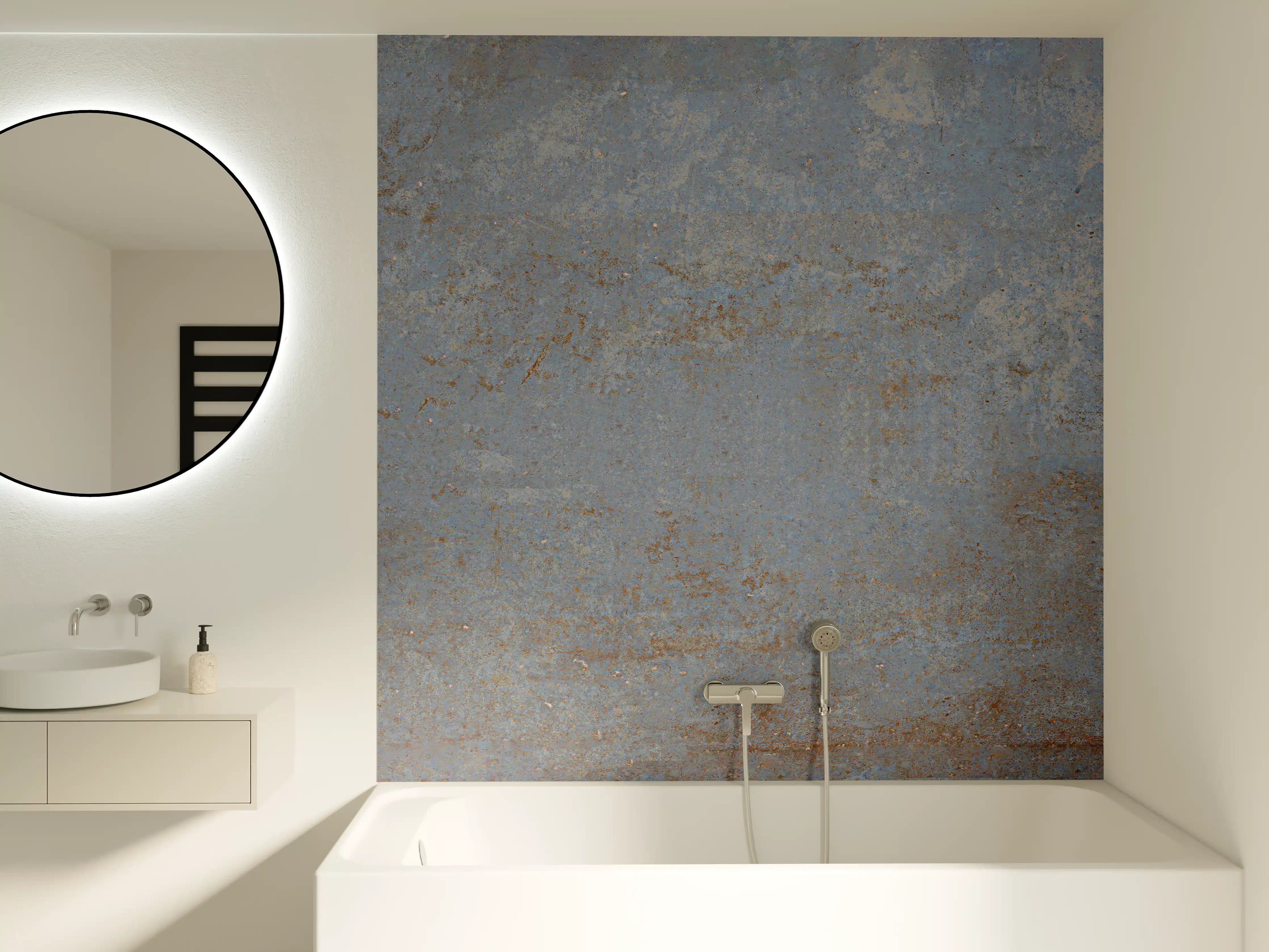 Badewannen-Rückwand - Rostiger Marmor aus Zement Textur