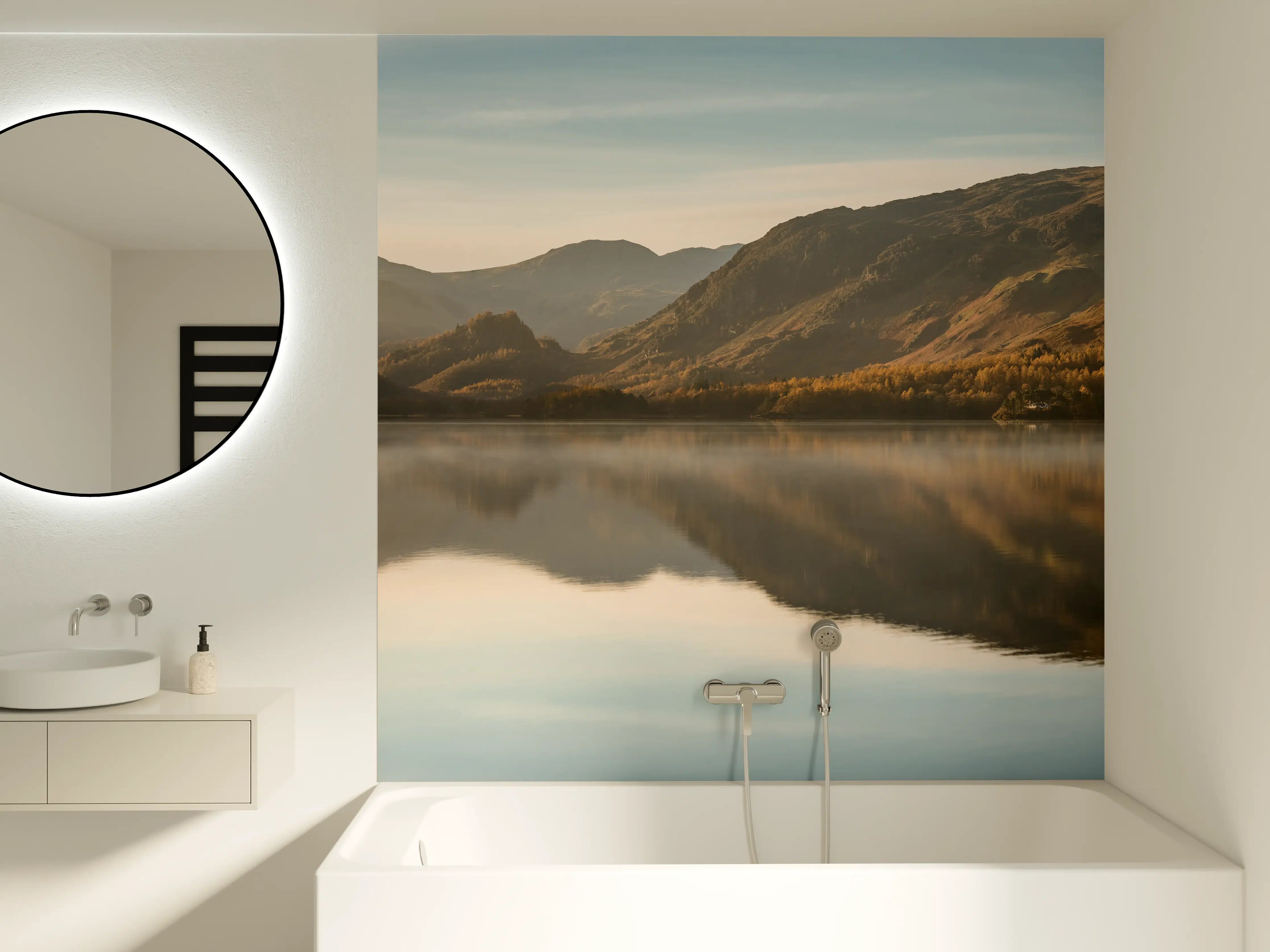 Badewannen-Rückwand - Ruhige Reflexionen im stillen Derwentwater