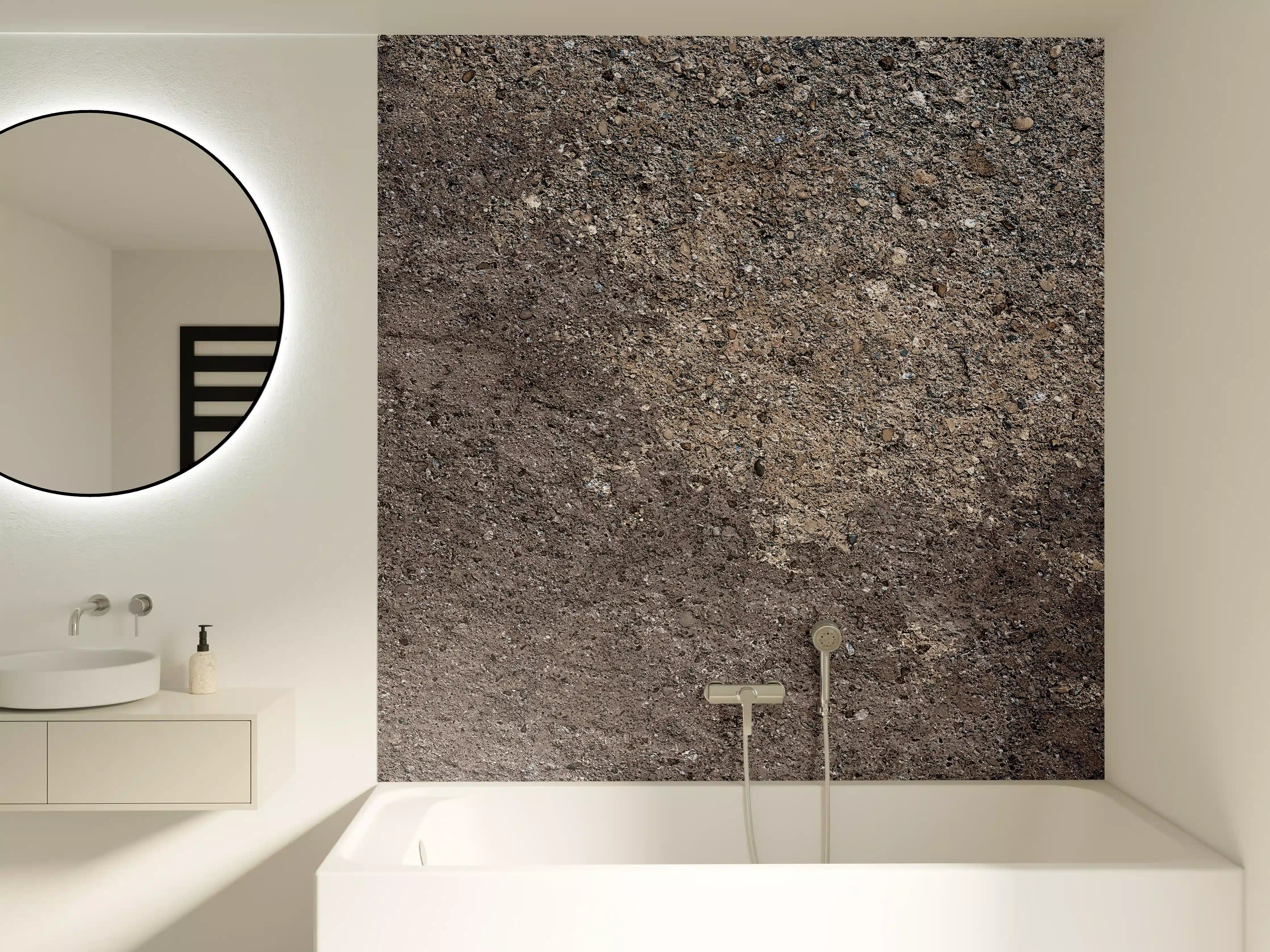 Badewannen-Rückwand - Rustikale Naturstein Textur