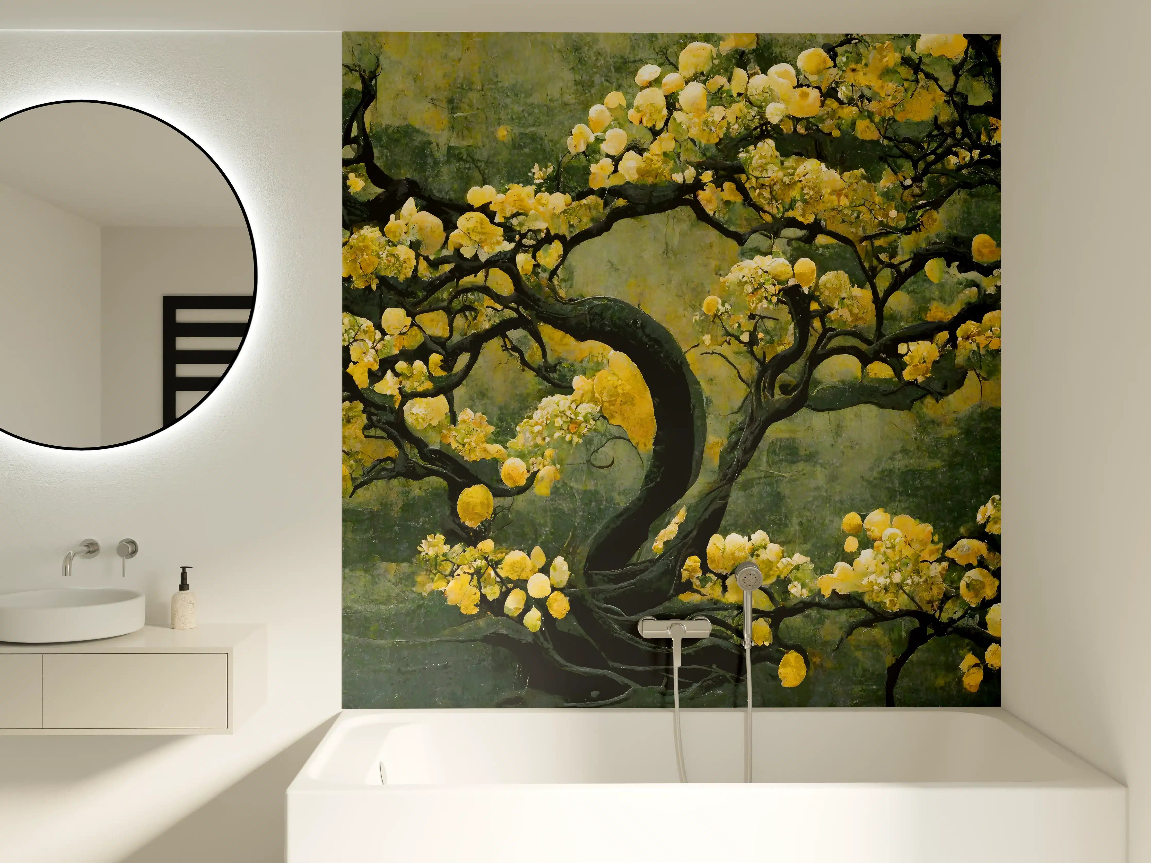 Badewannen-Rückwand - Sakura Baum - Japan