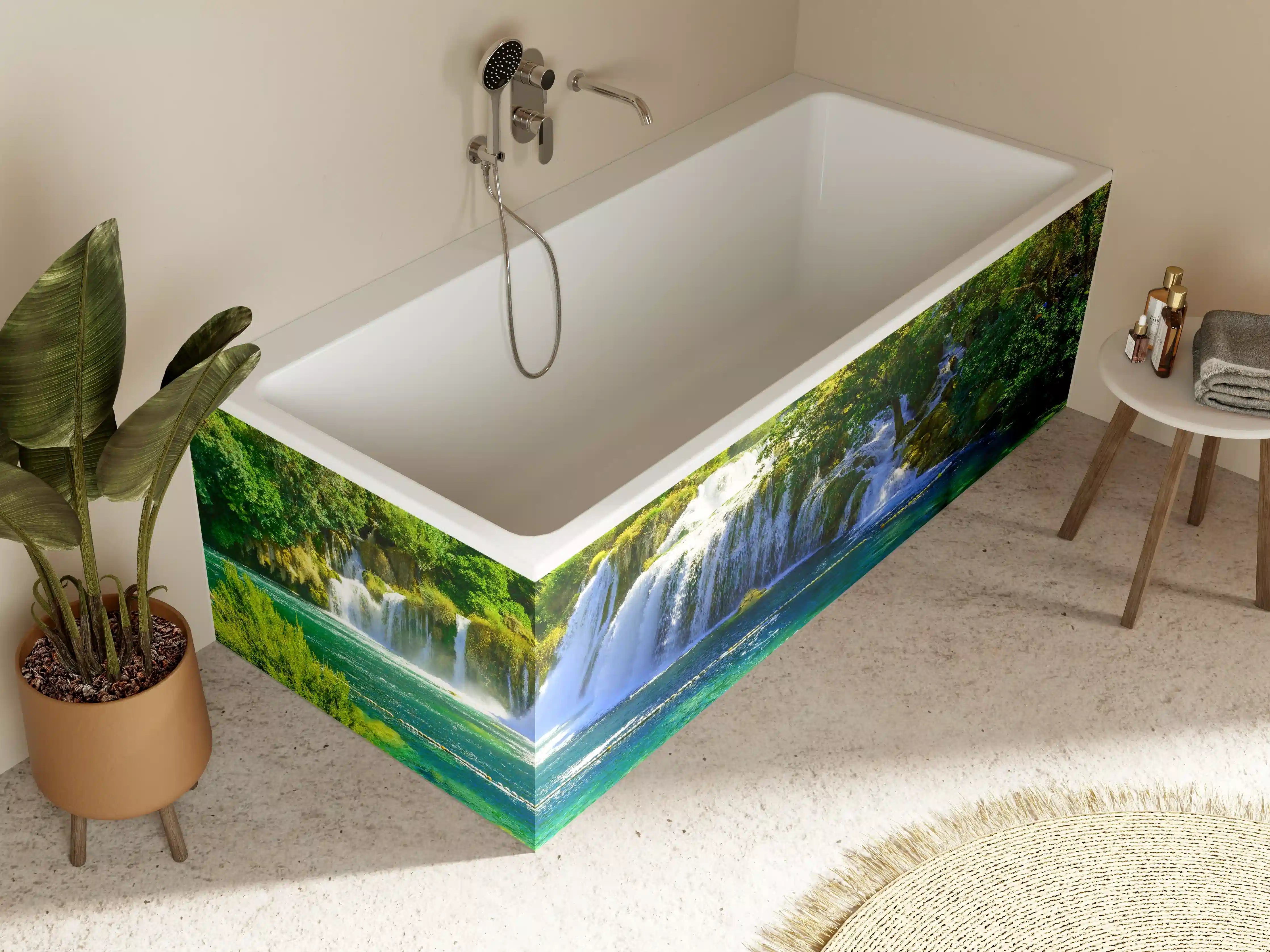 Badewannen-Rückwand - Satte grüne Wasserfälle - Kroatien