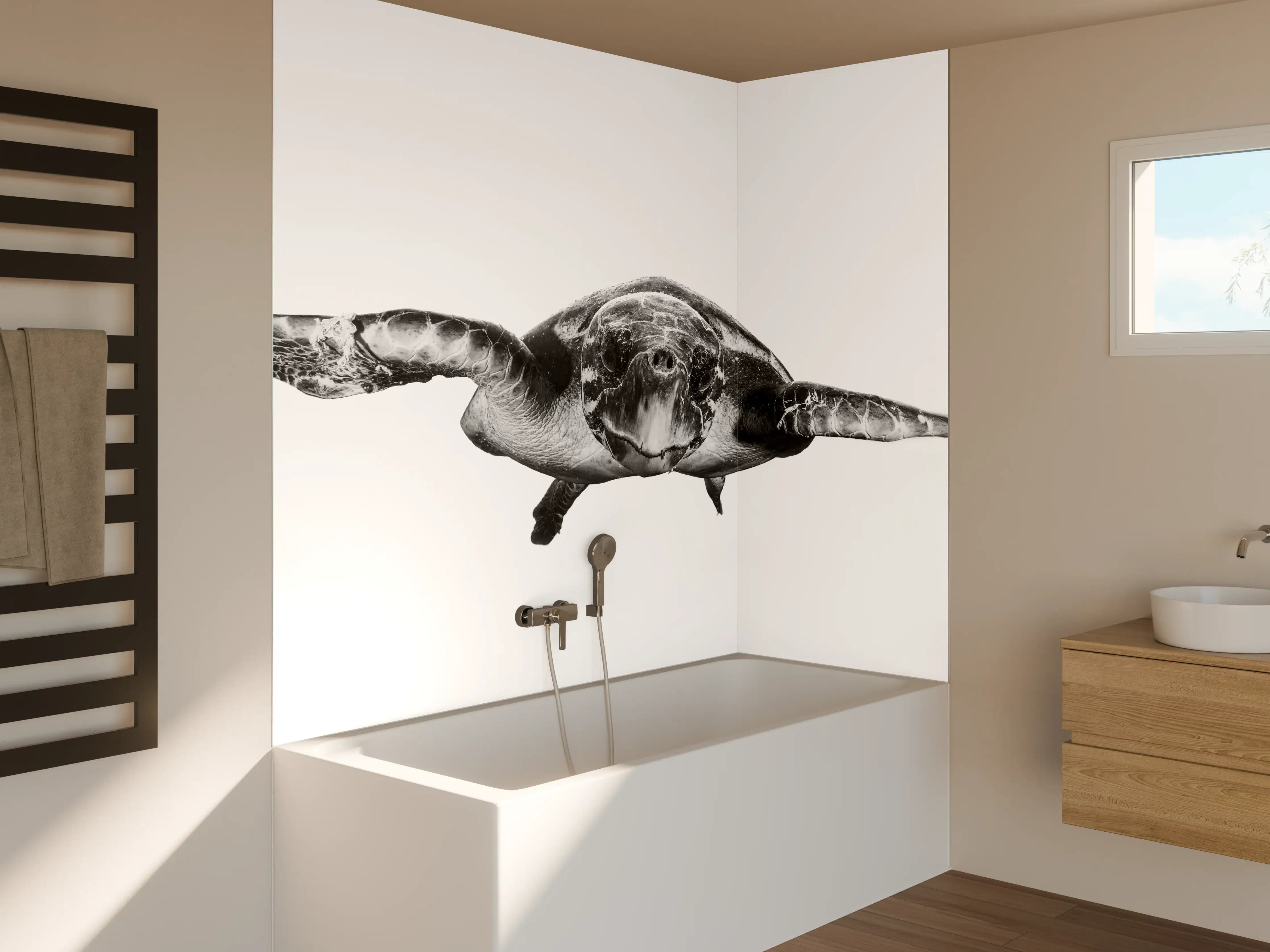 Badewannen-Rückwand - Schildkröte