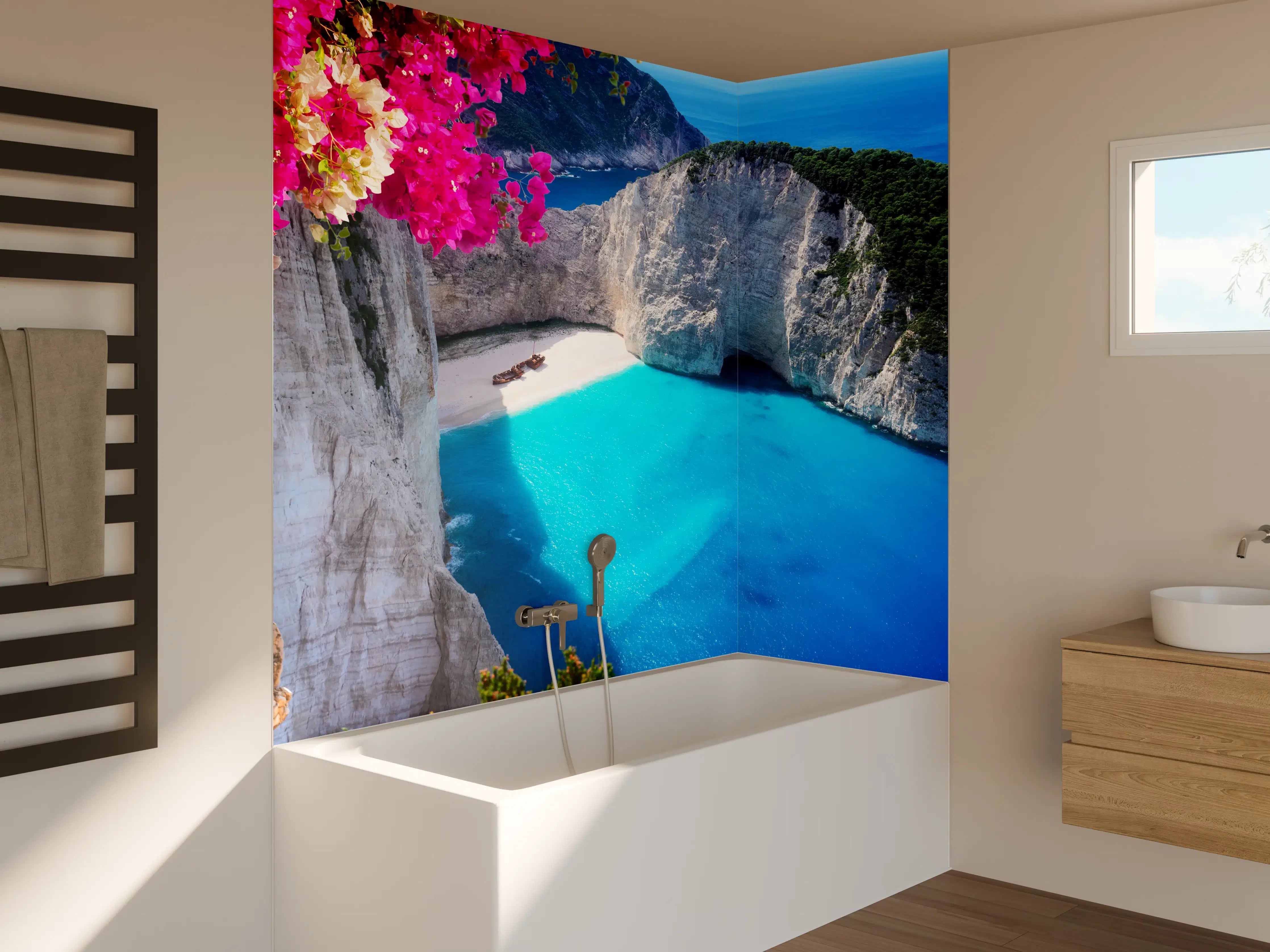Badewannen-Rückwand - Schöne Landschaft der Insel Zakinthos