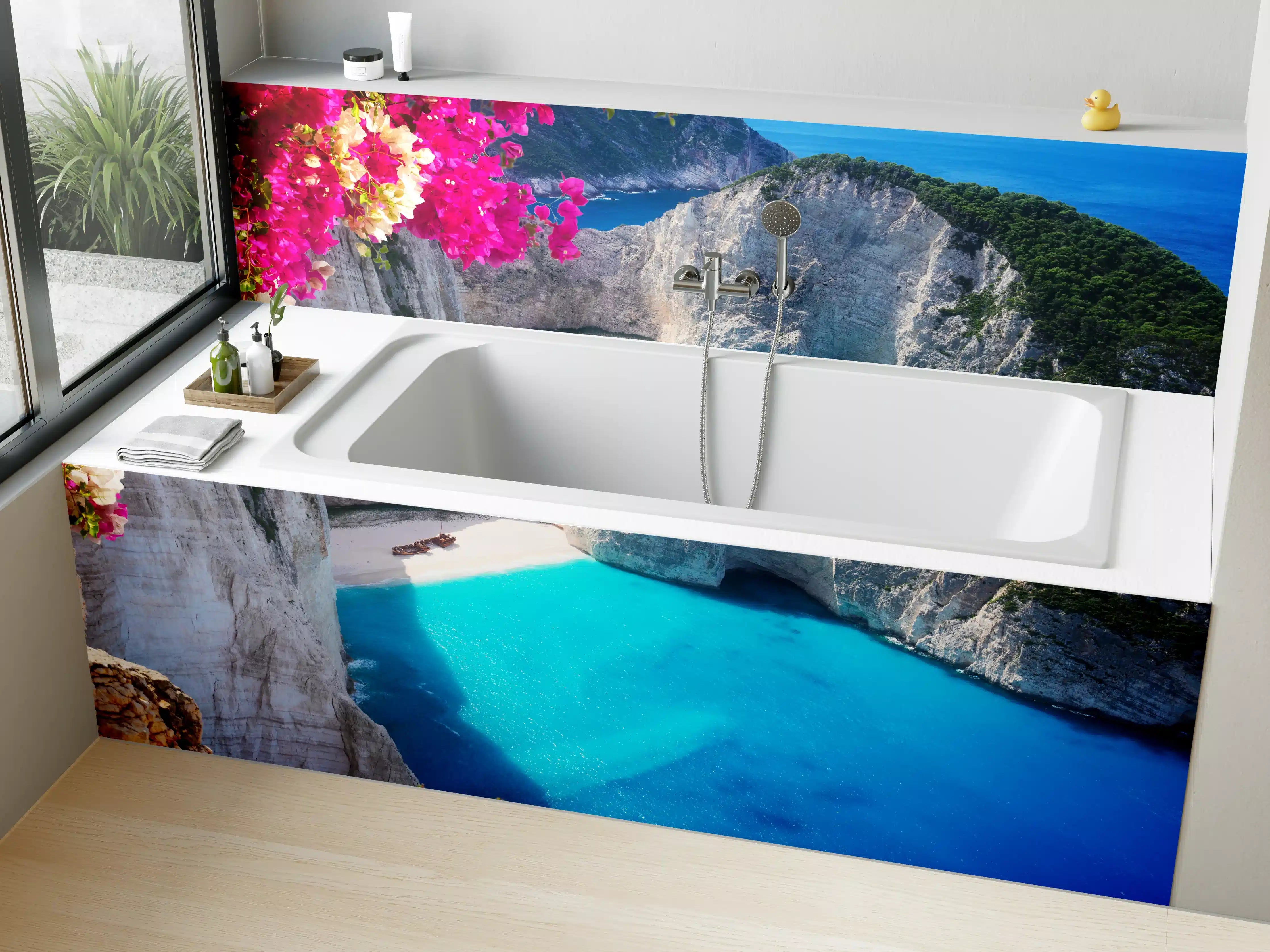 Badewannen-Rückwand - Schöne Landschaft der Insel Zakinthos