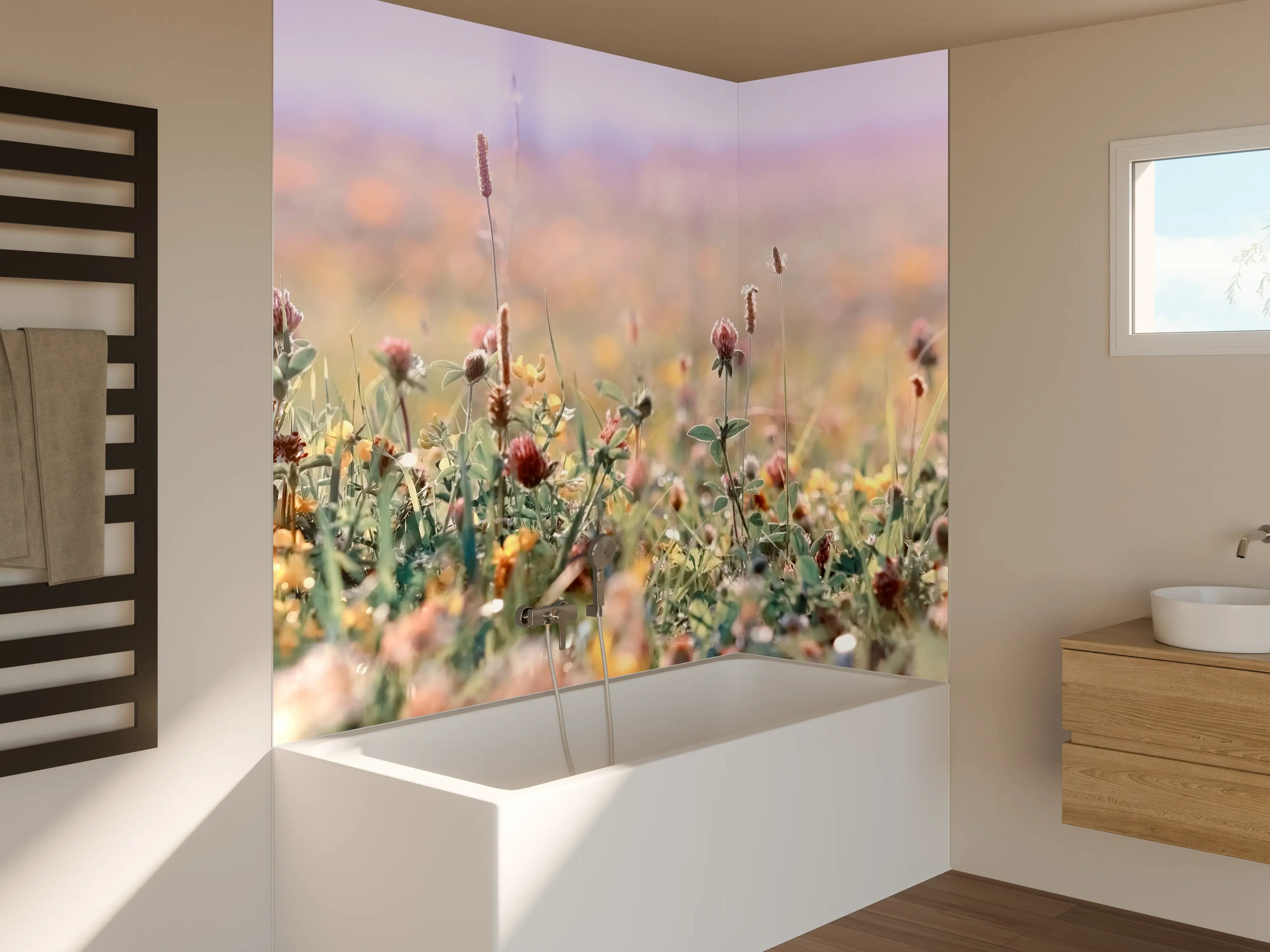 Badewannen-Rückwand - Schöne Wiese