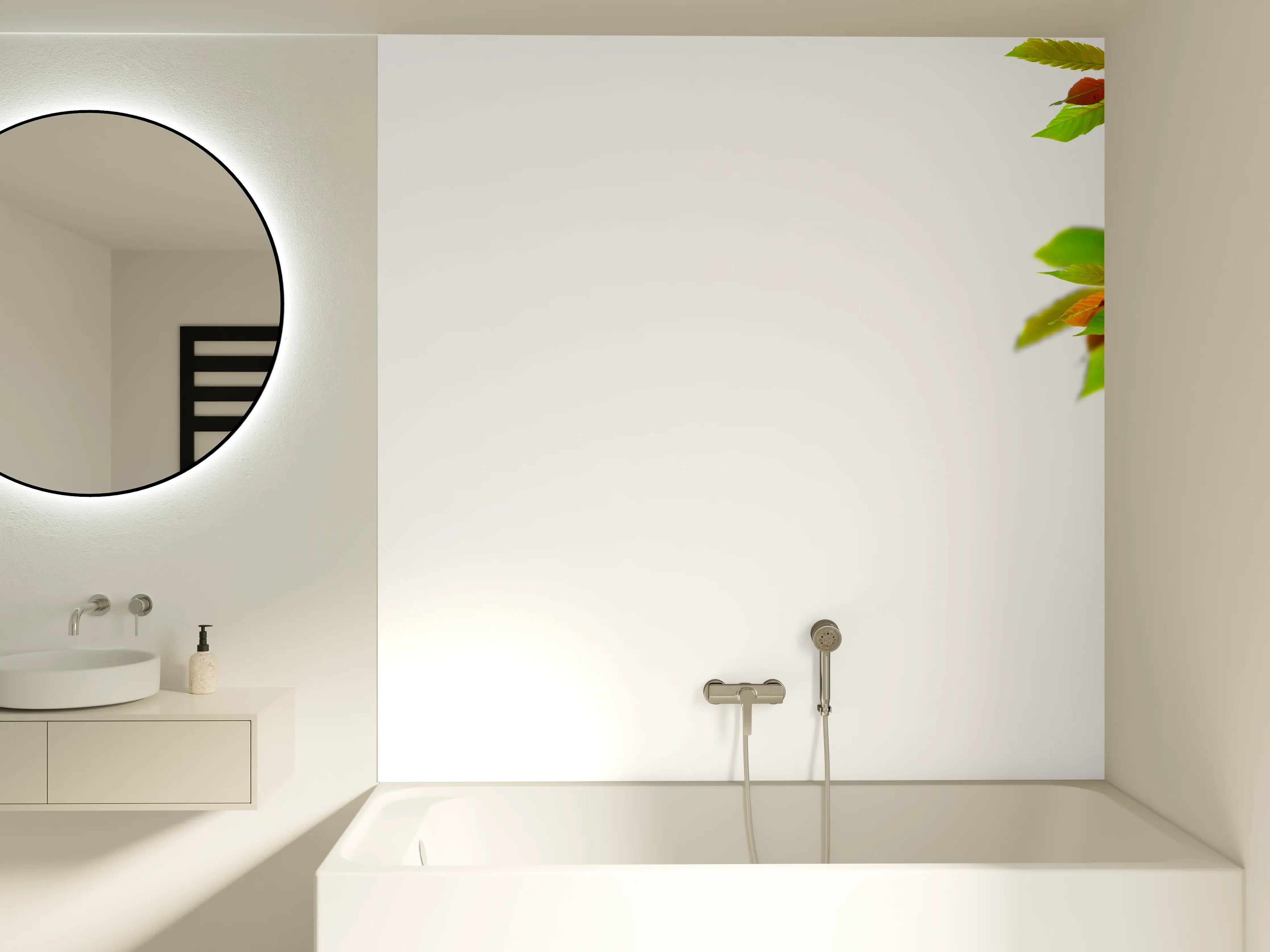 Badewannen-Rückwand - Schöner Kirschblütenast