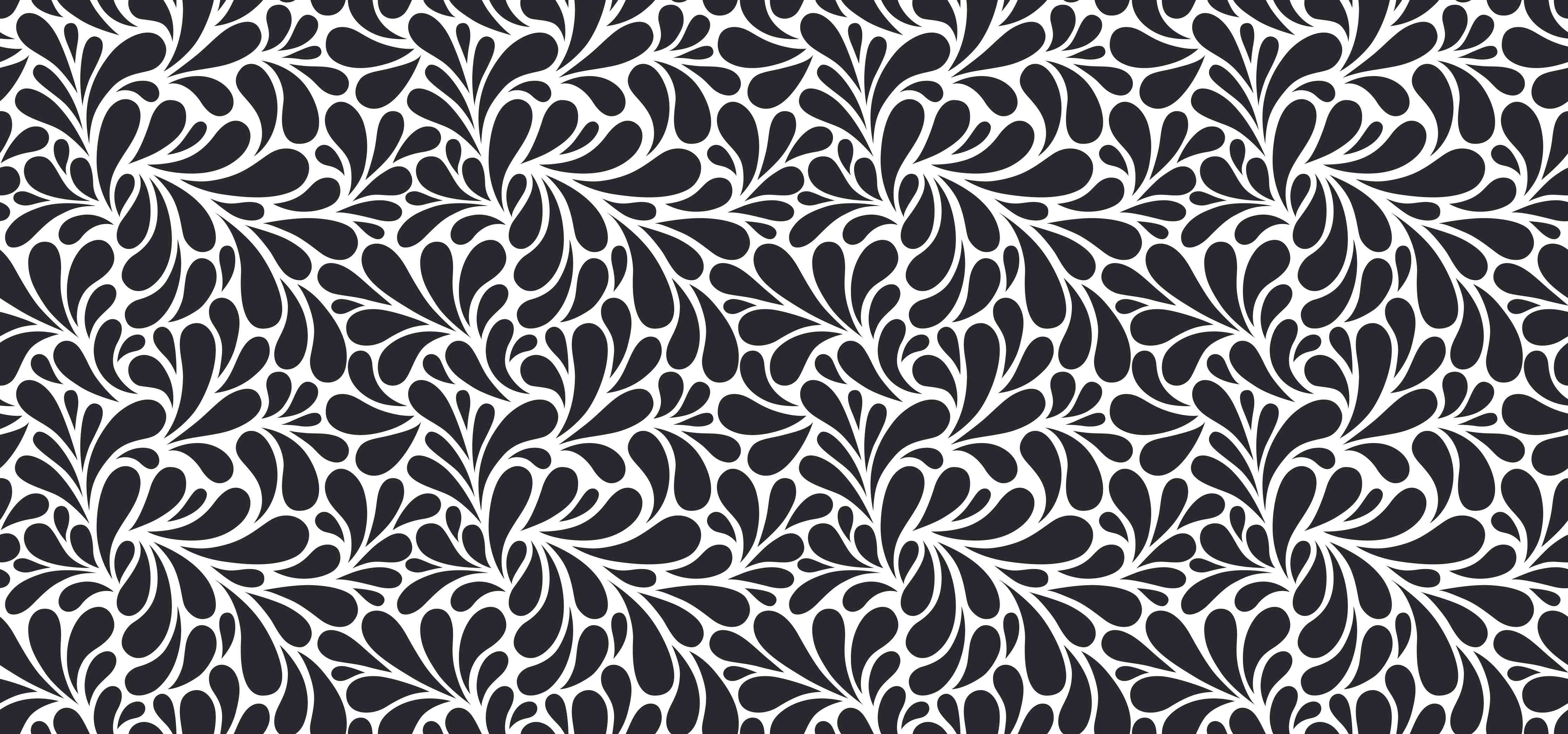 Badewannen-Rückwand-Schwarze und weiße Blumenmuster-Papier