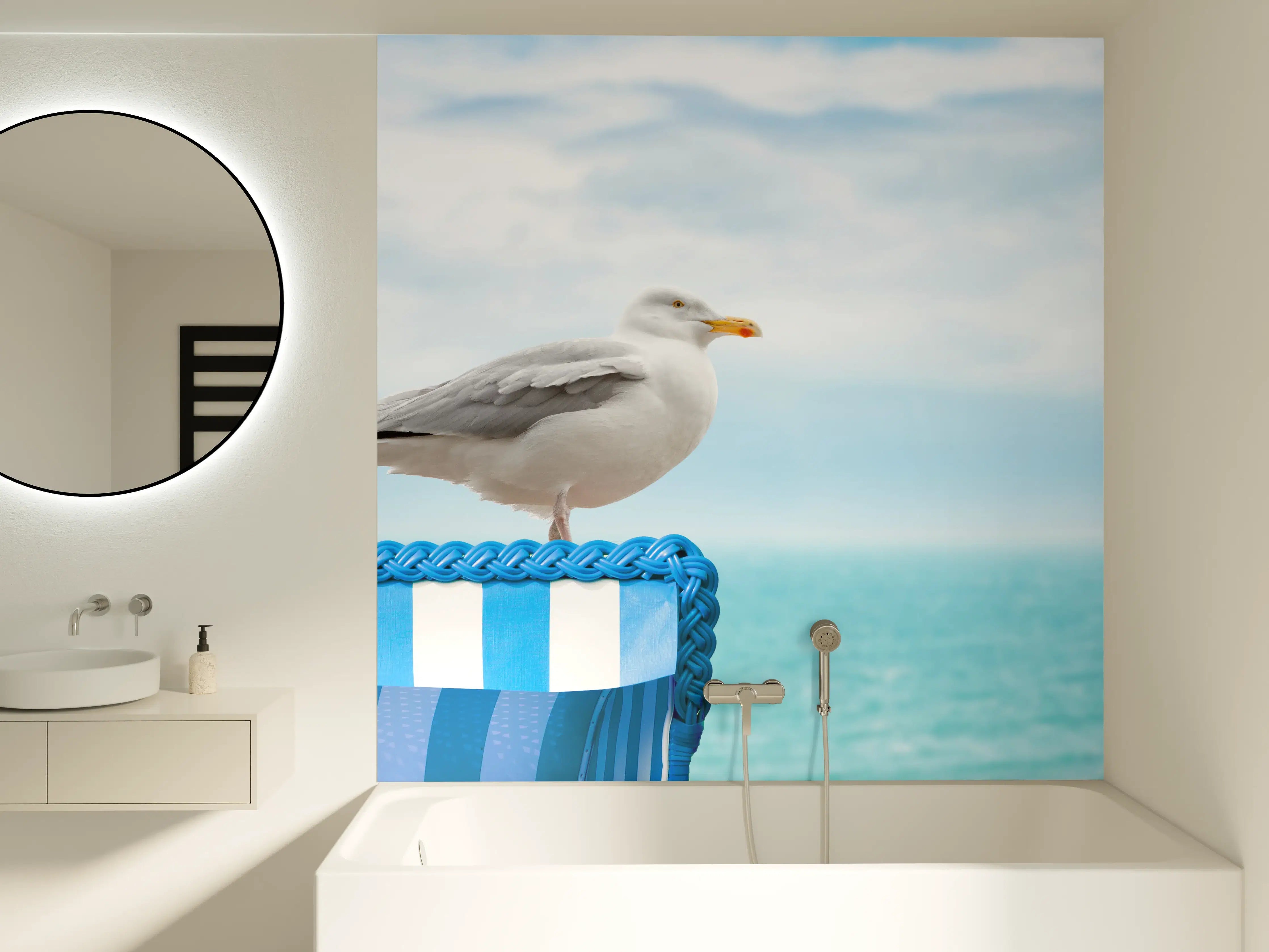 Badewannen-Rückwand - Seagull by the Beach Chair