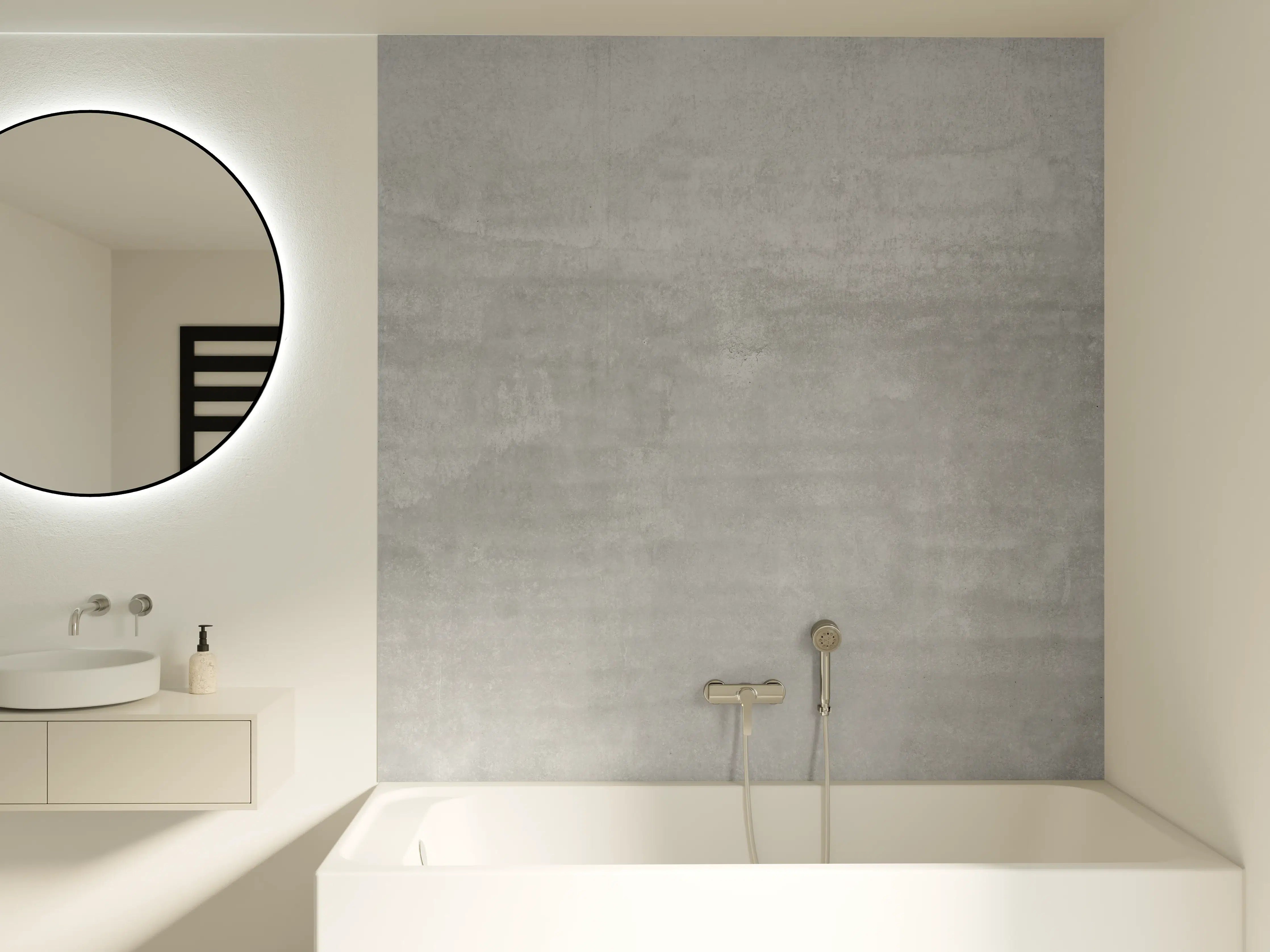Badewannen-Rückwand - Sicht-Beton Textur