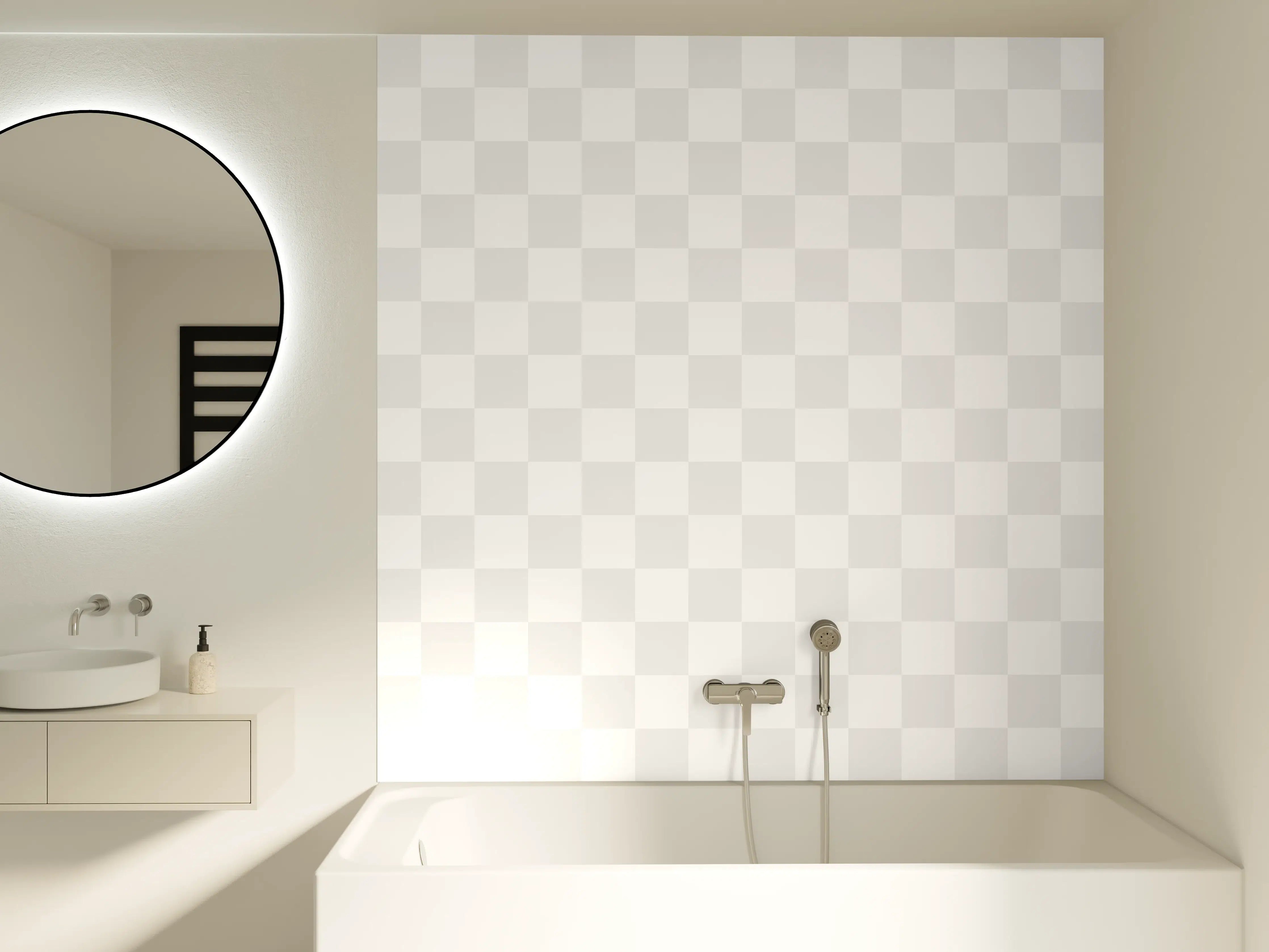 Badewannen-Rückwand - Silberner Marmor mit Grauflair