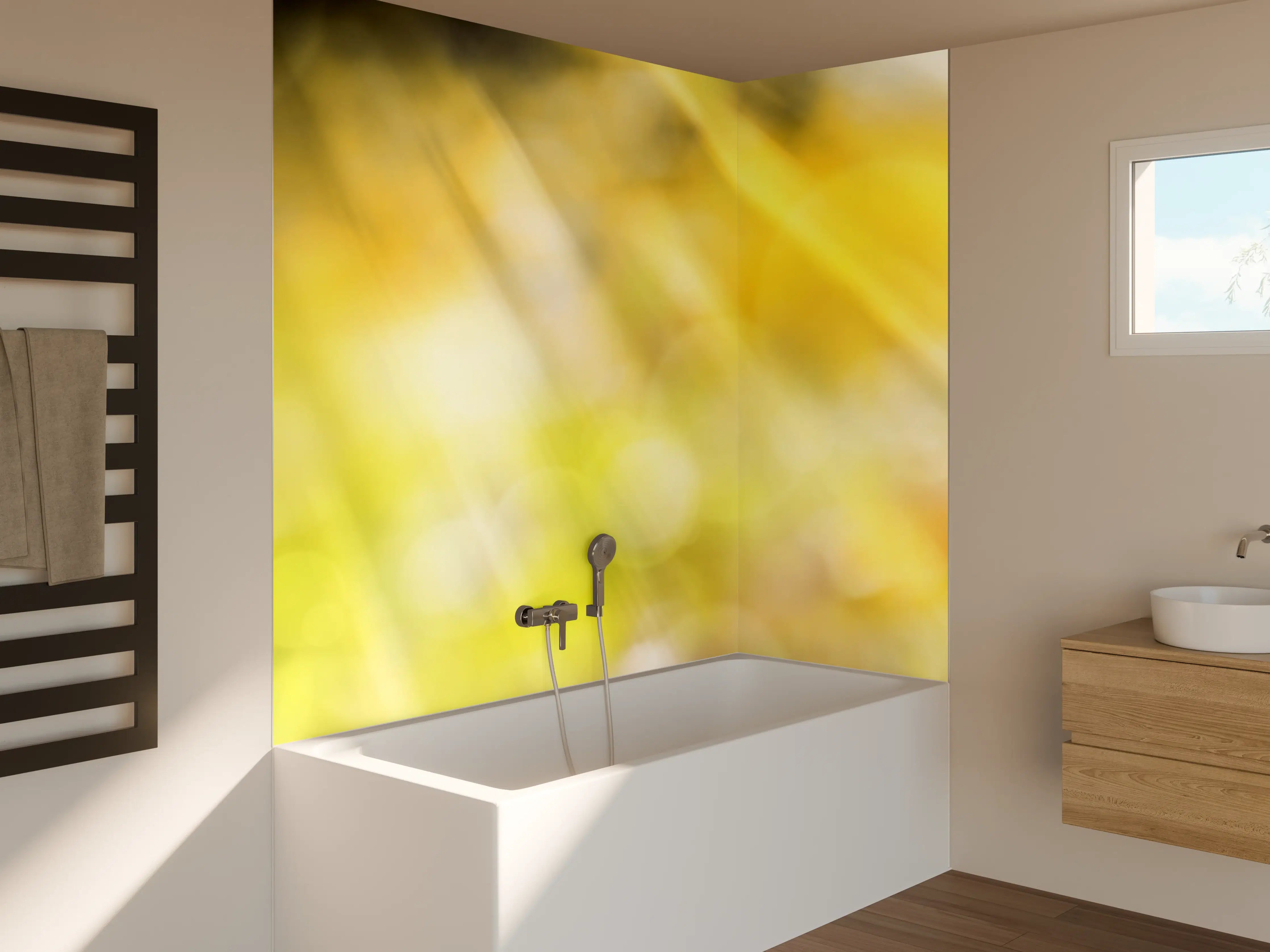 Badewannen-Rückwand - Sonnenblume
