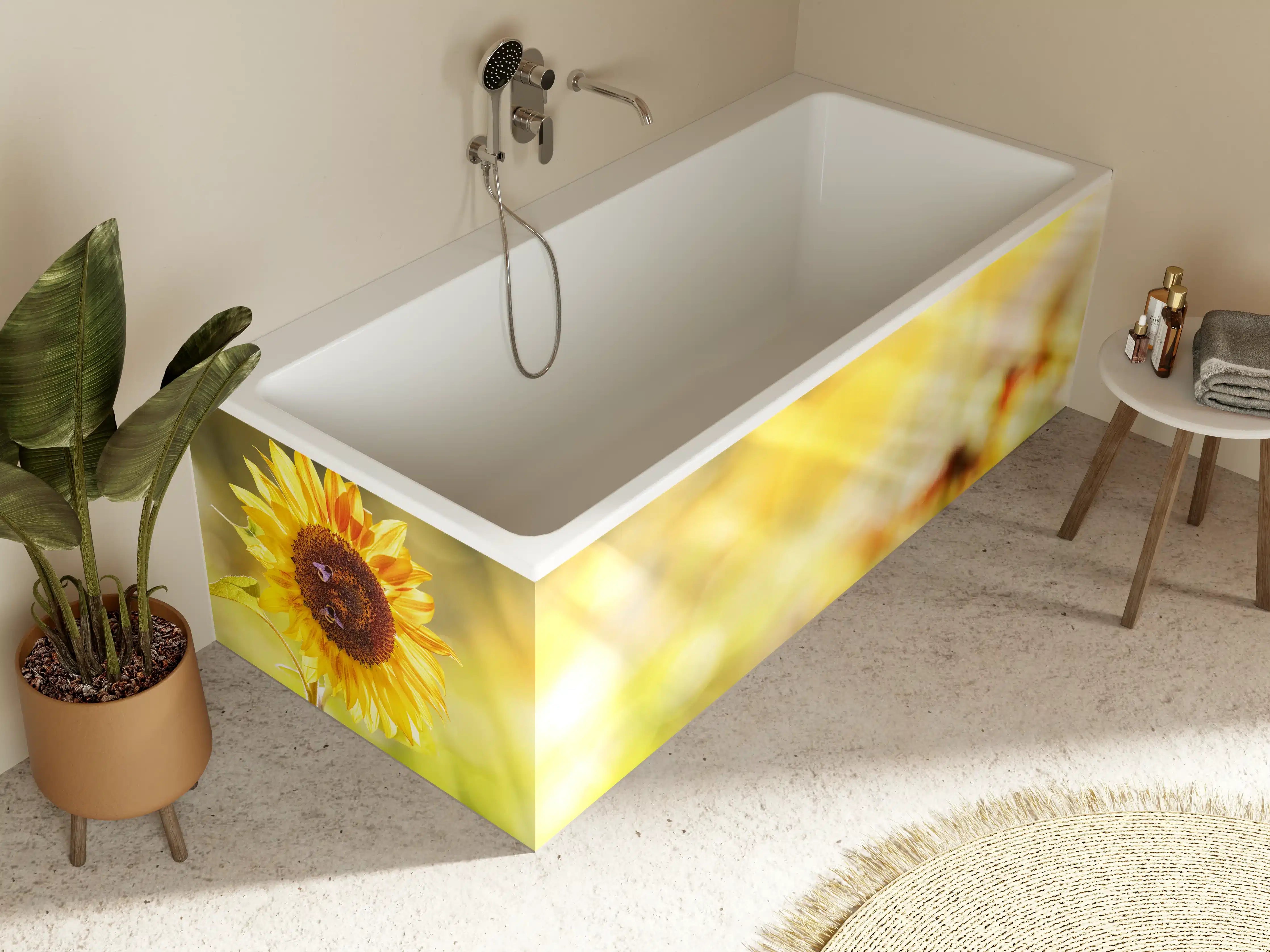 Badewannen-Rückwand - Sonnenblume