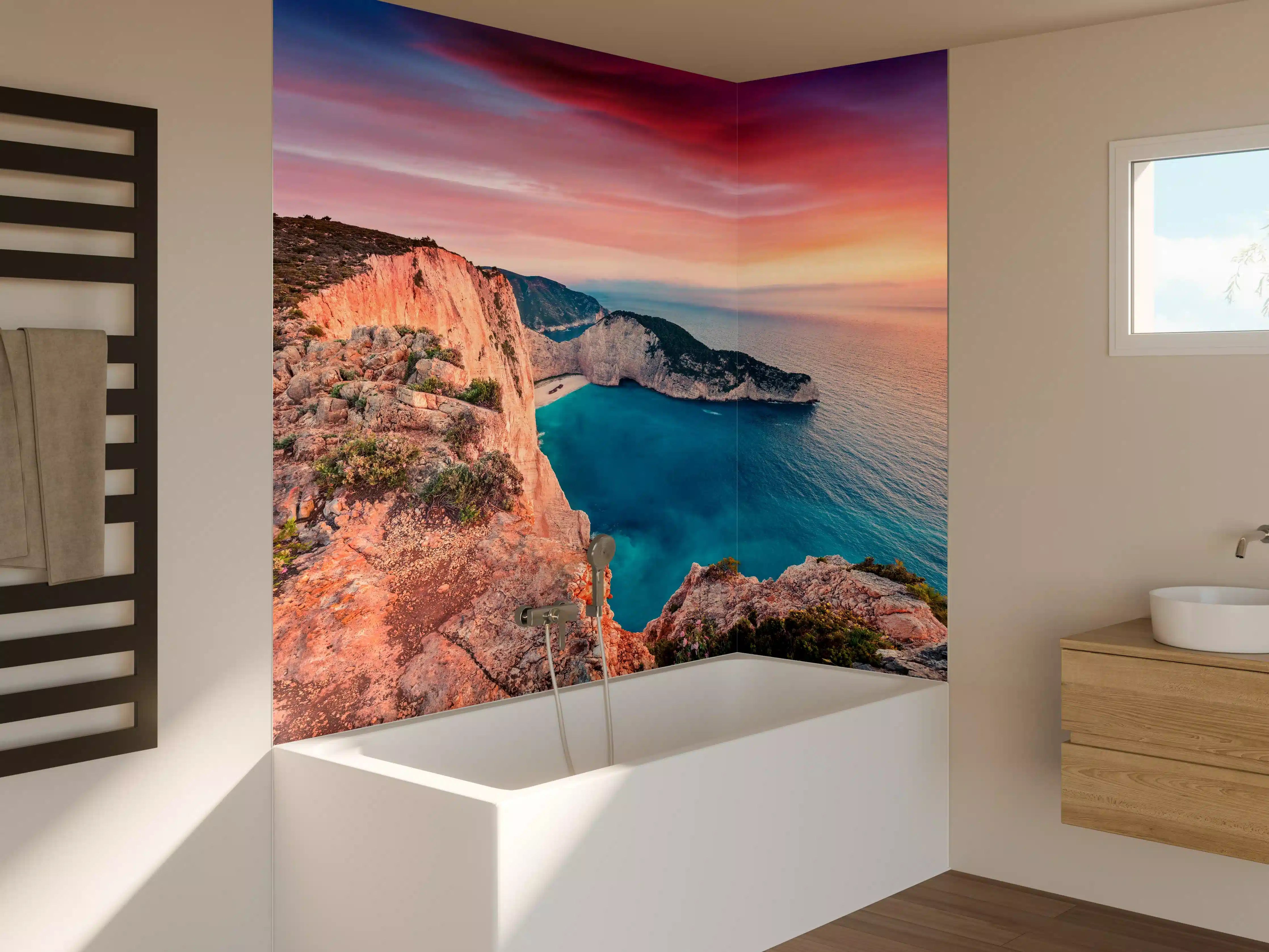 Badewannen-Rückwand - Sonnenuntergang am Shipwreck Beach