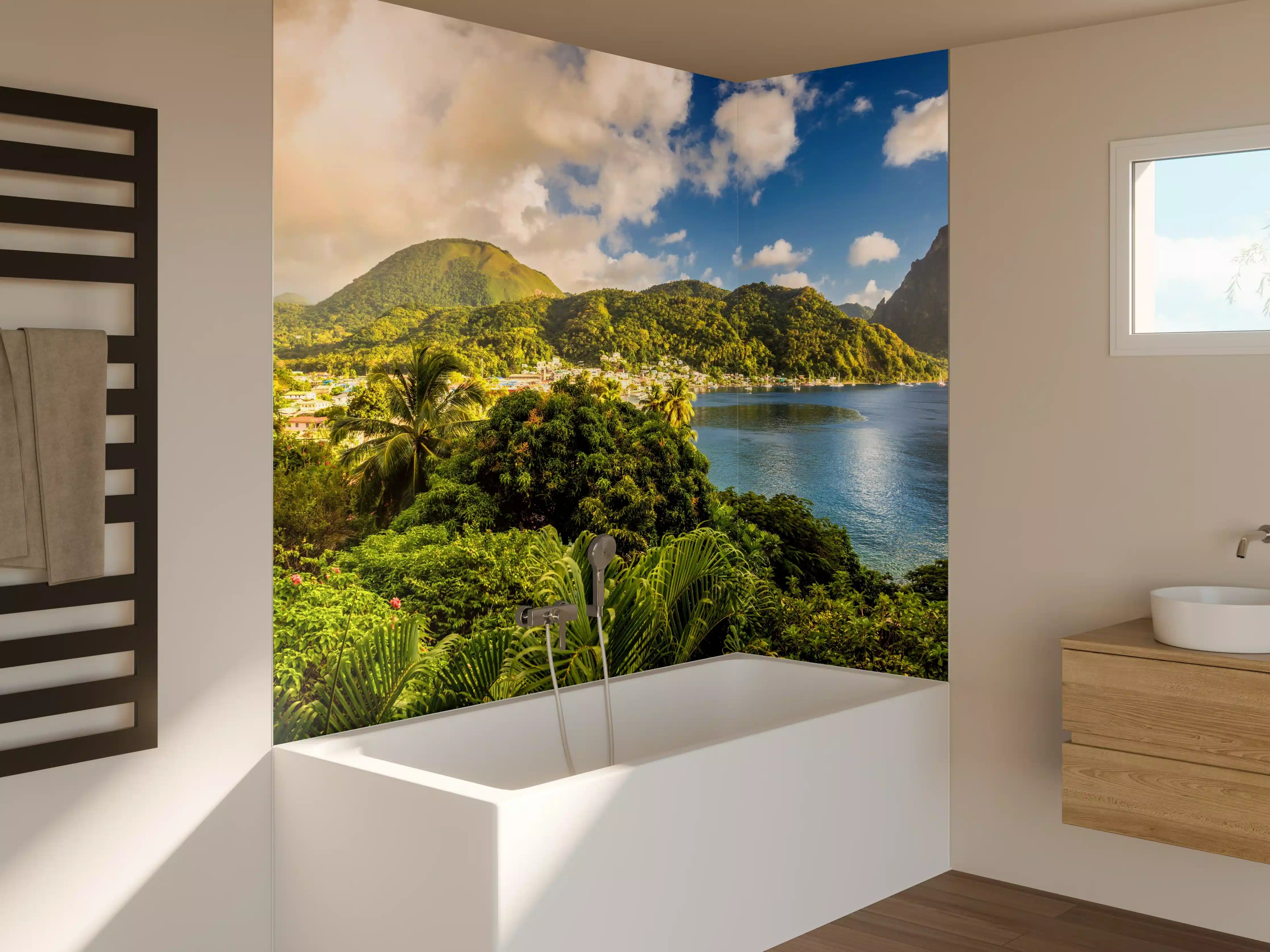 Badewannen-Rückwand - St. Lucia - Karibisches Meer