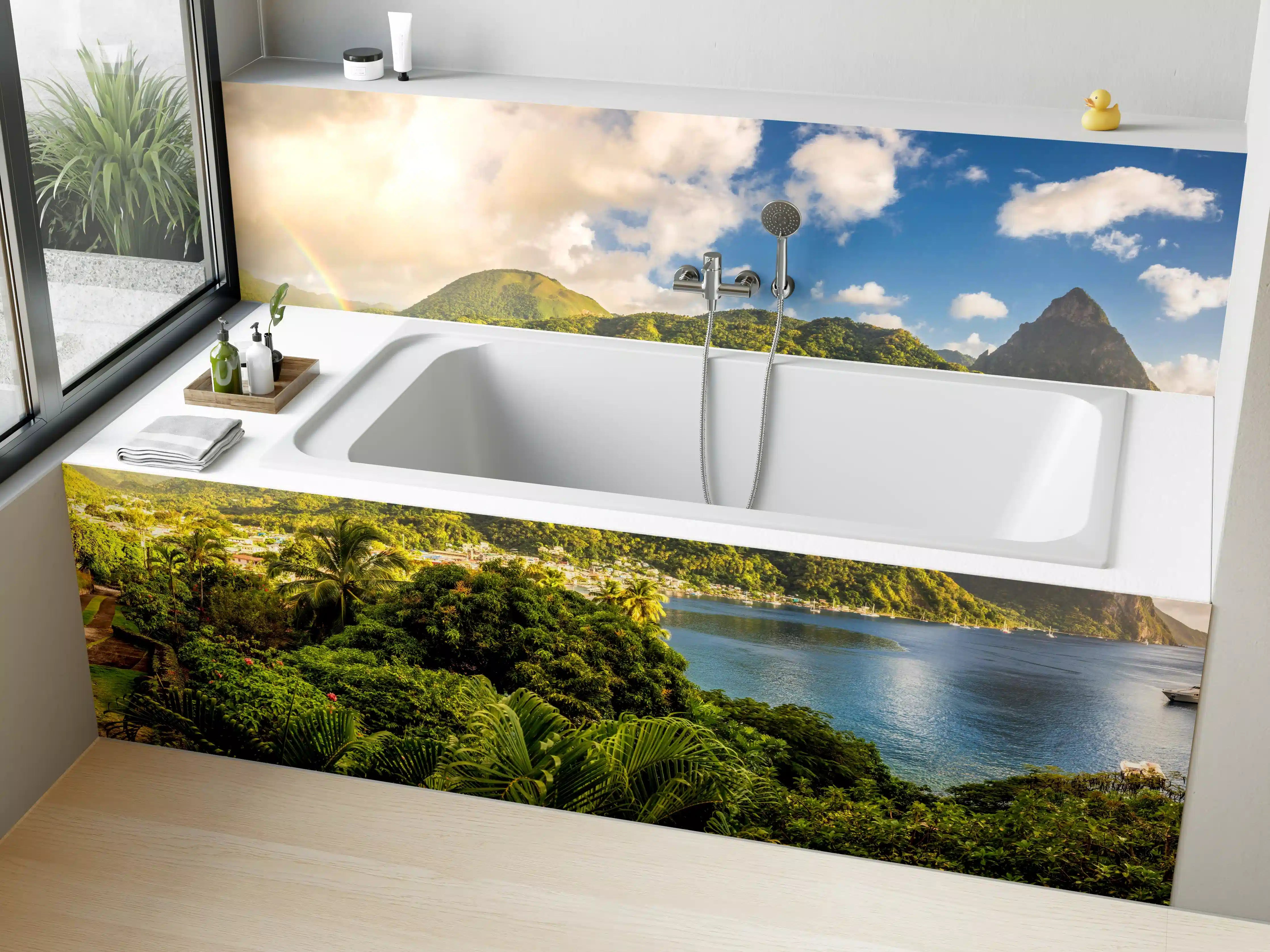 Badewannen-Rückwand - St. Lucia - Karibisches Meer