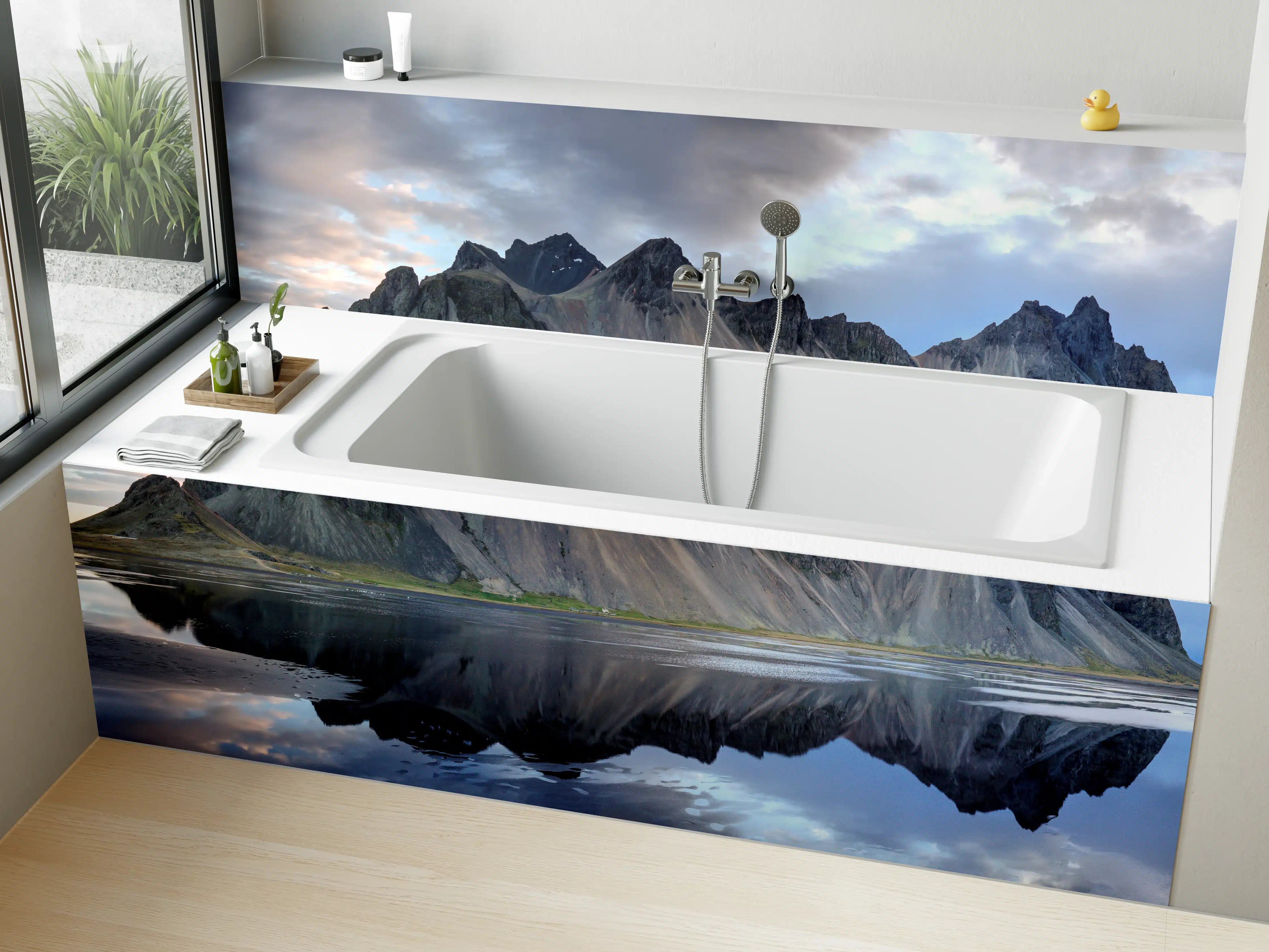 Badewannen-Rückwand - Stokksnes an der isländischen Küste