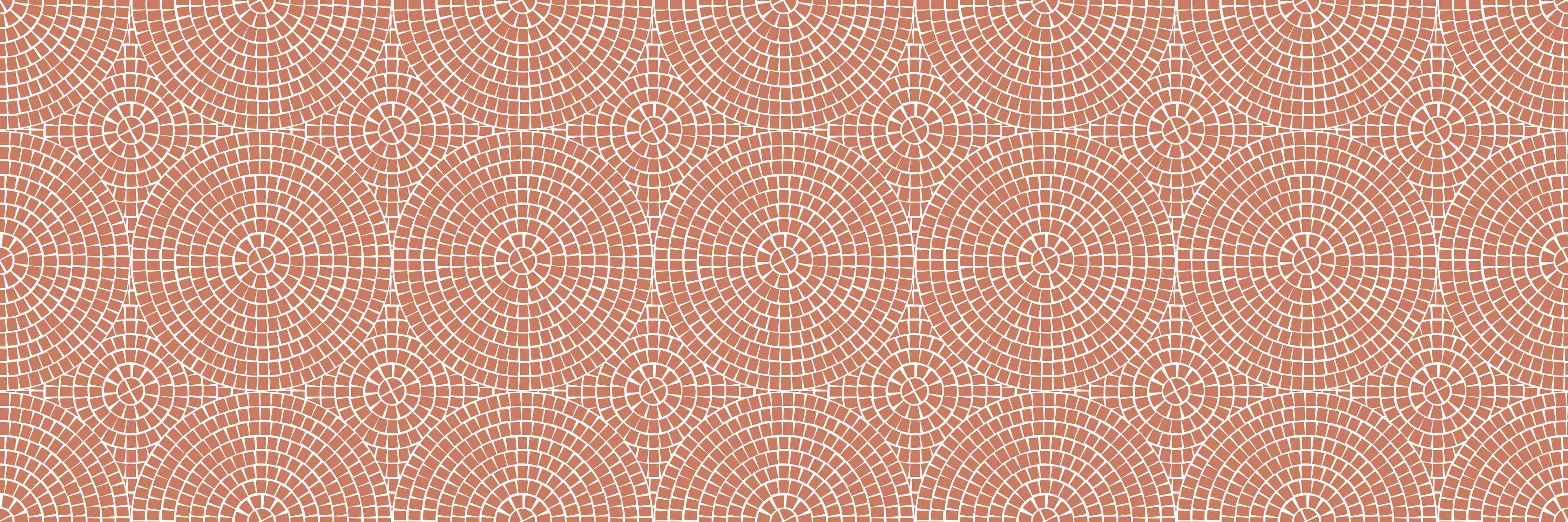 Badewannen-Rückwand-Terrakotta Muster mit geometrischer Struktur