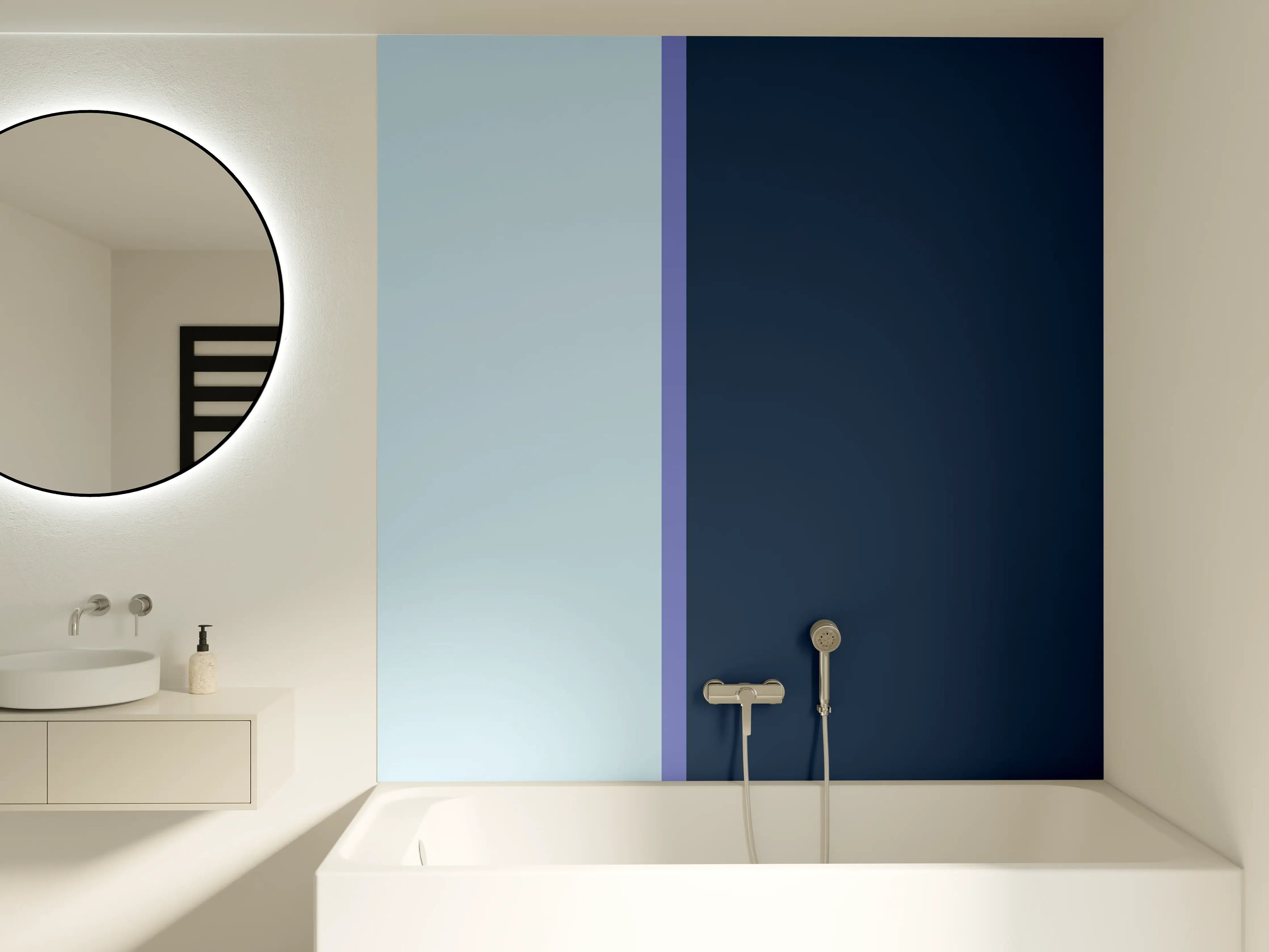 Badewannen-Rückwand - The Blues - Easy Vertical - Blueberry